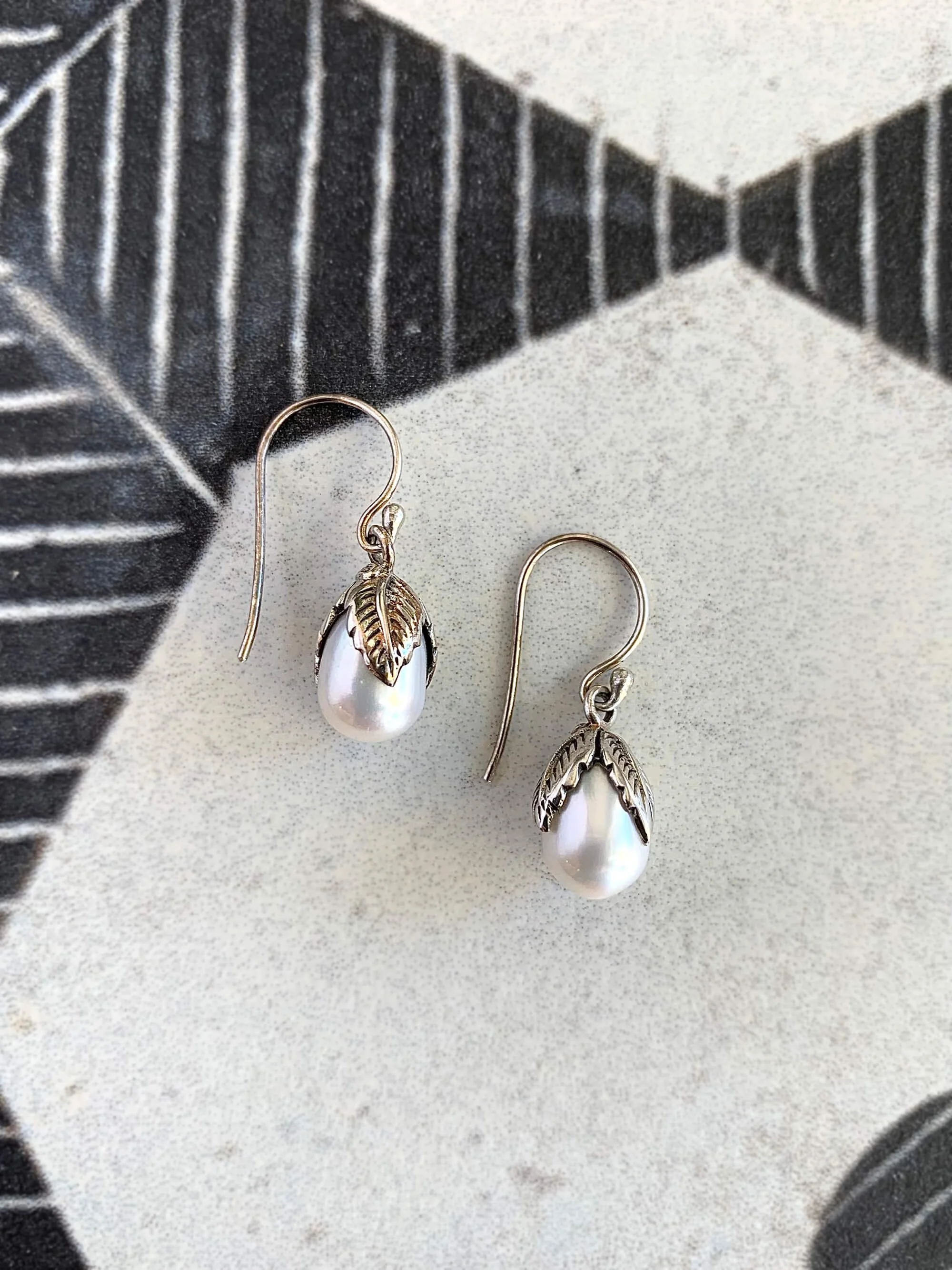 Kaliha Pearl Silver Earrings main image 1