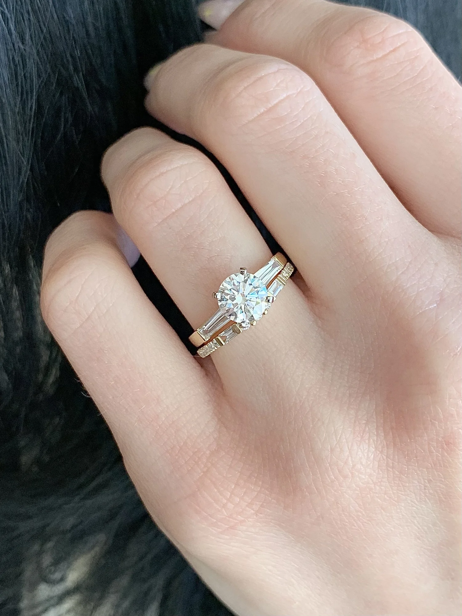 Tapered Engagement Ring With Wedding Band Azel Sarita Wedding Set Classic  Moissanite Oval Cut Engagement