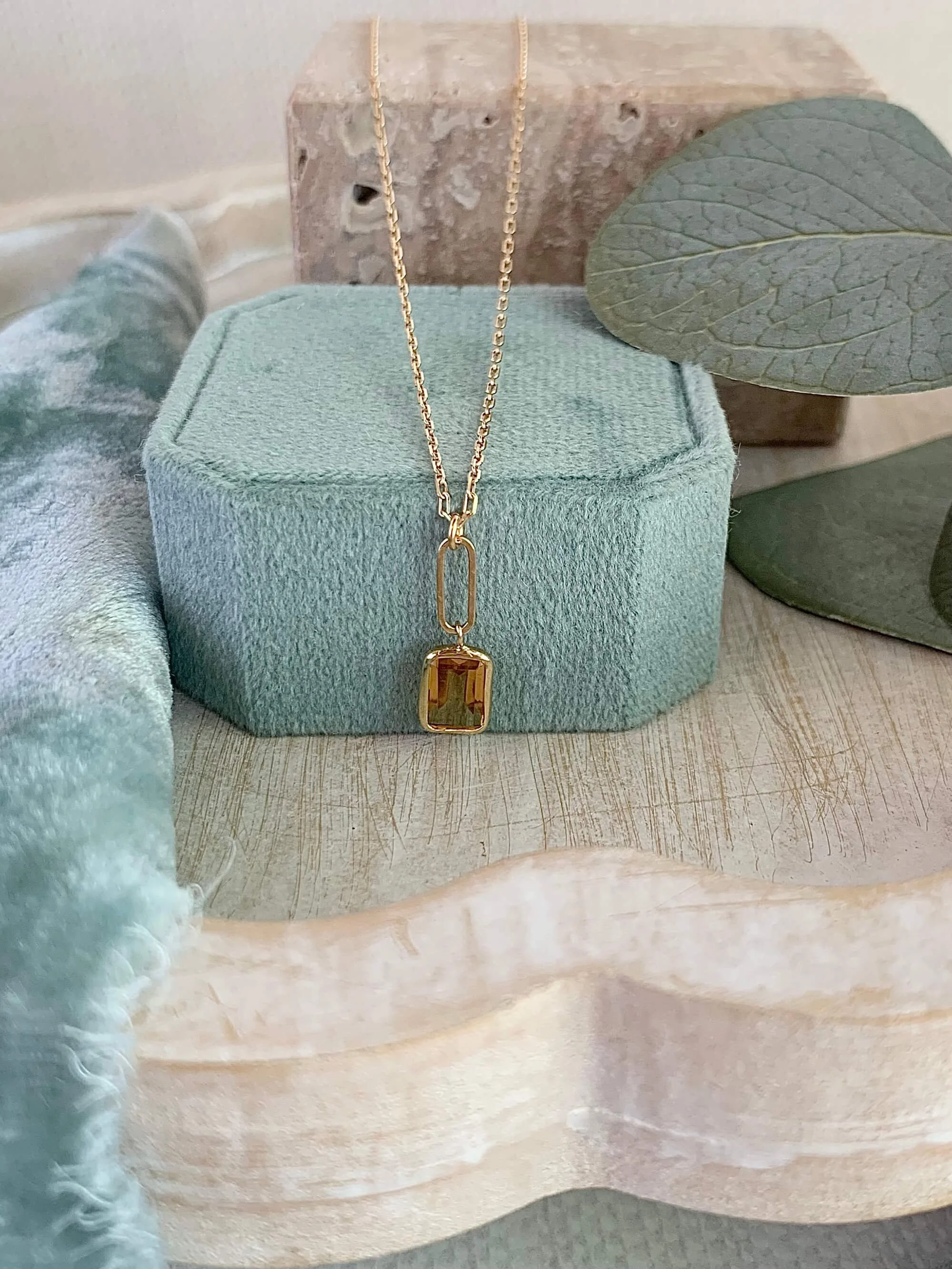 Warm Citrine 14k Yellow Gold Necklace