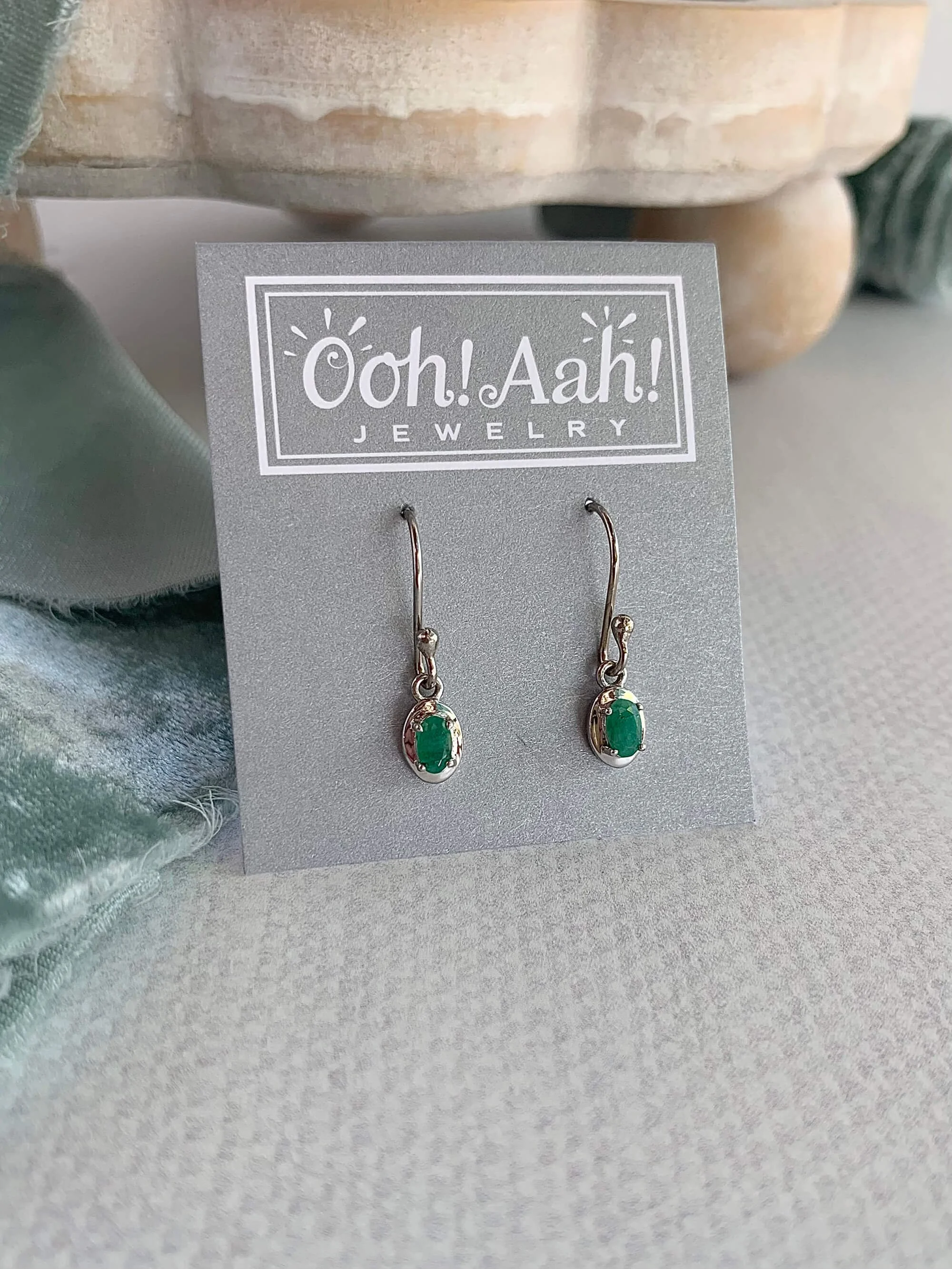 dainty emerald silver earring $96.00 code sce-5411.jpeg
