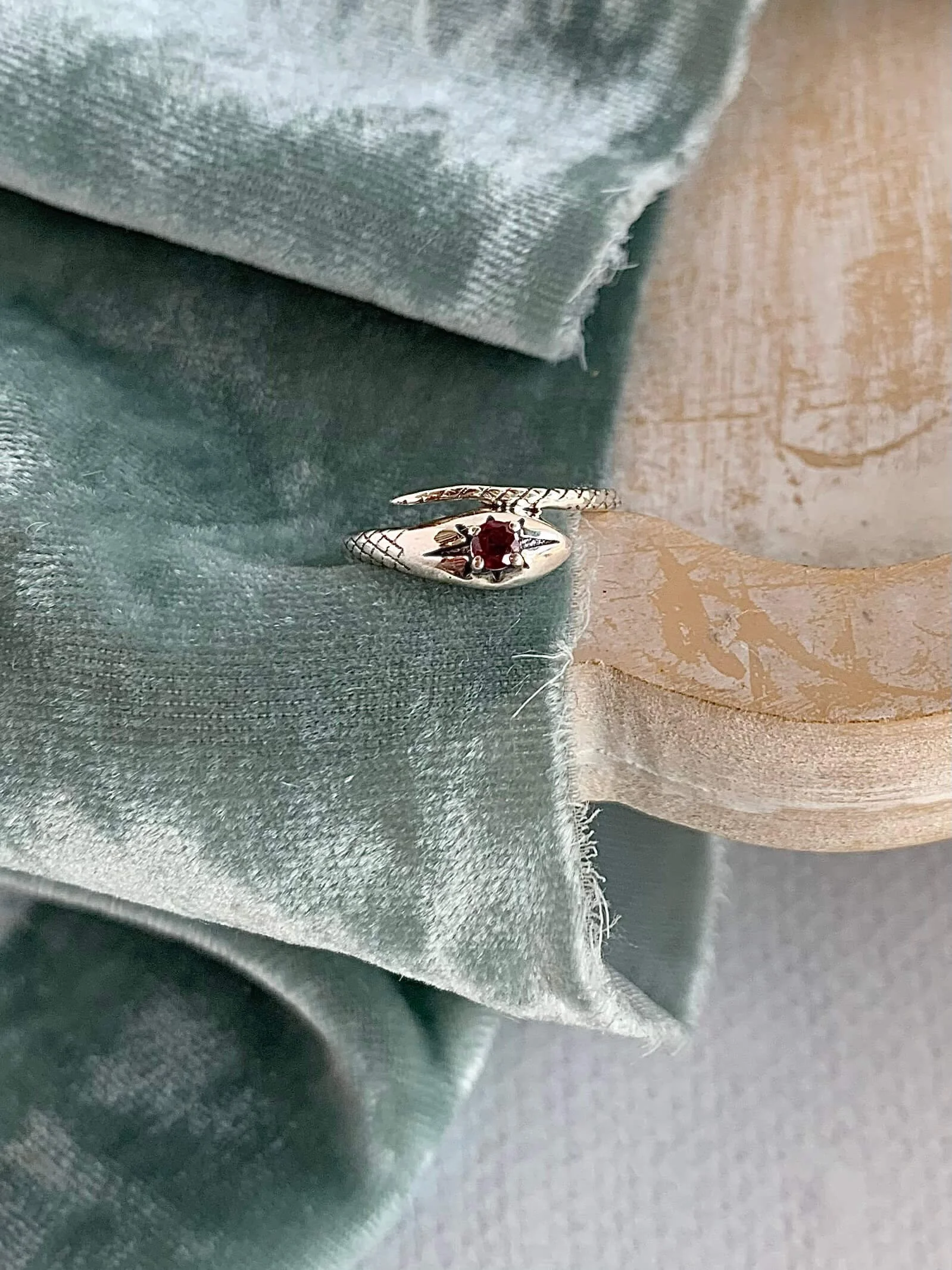 Protective Garnet Silver Ring