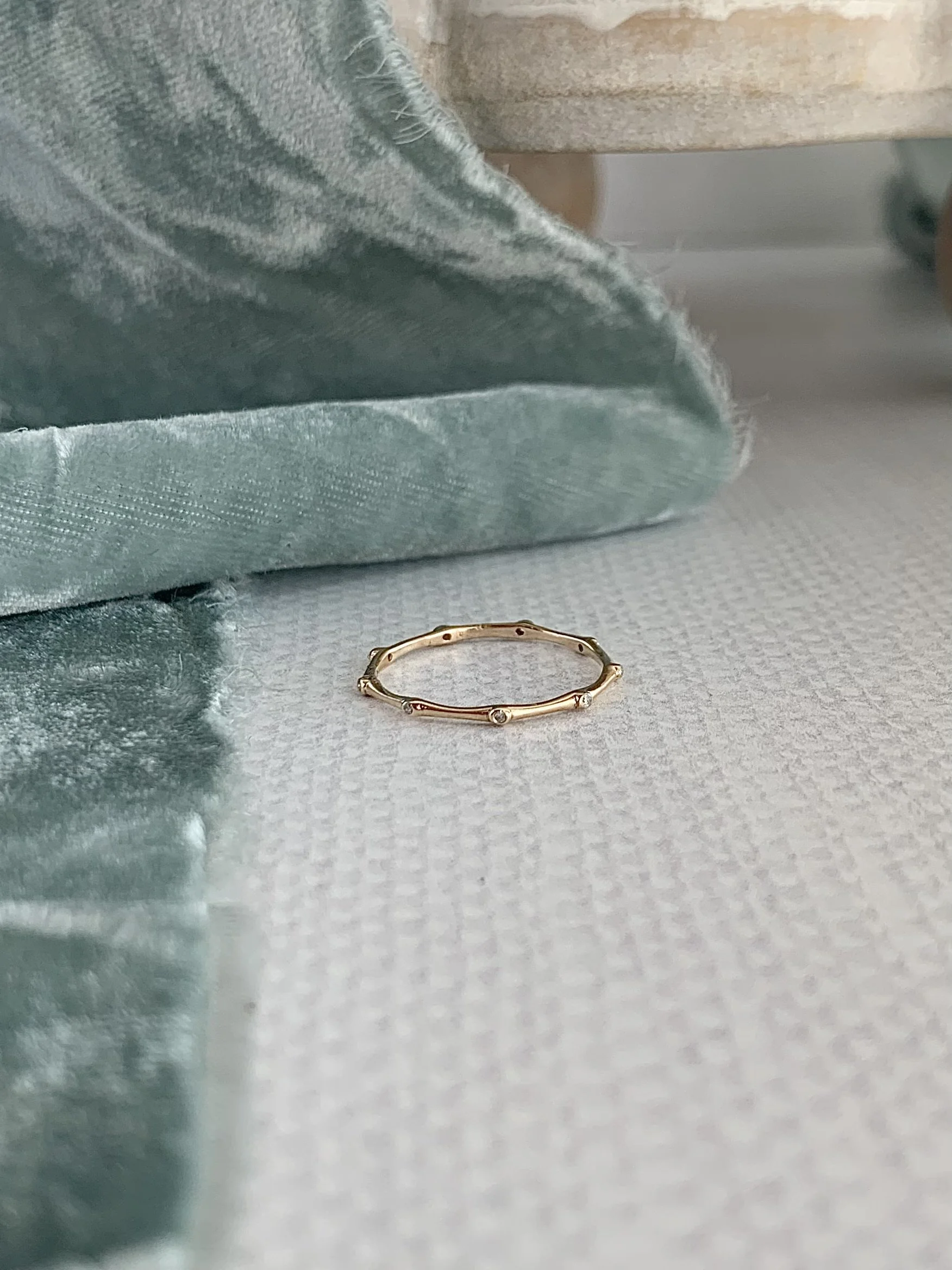 Delicate Diamond 10k Yellow Gold Ring