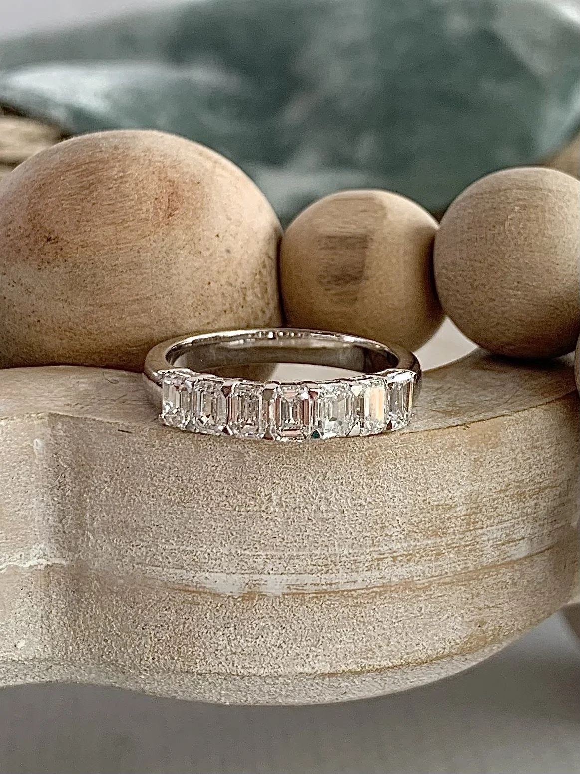 Lowen Emerald Cut Diamond 1.33ctw 14k White Gold Ring