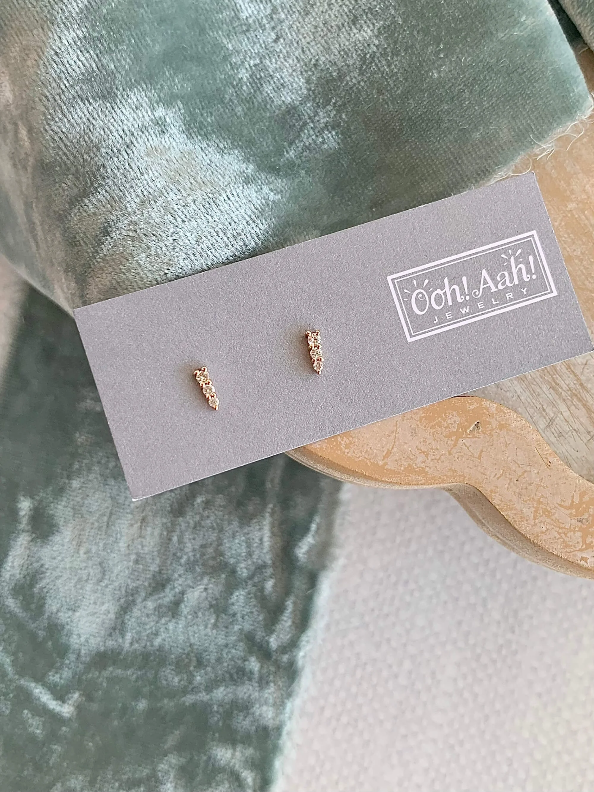 Spike Diamond 14k Rose Gold Stud Earrings