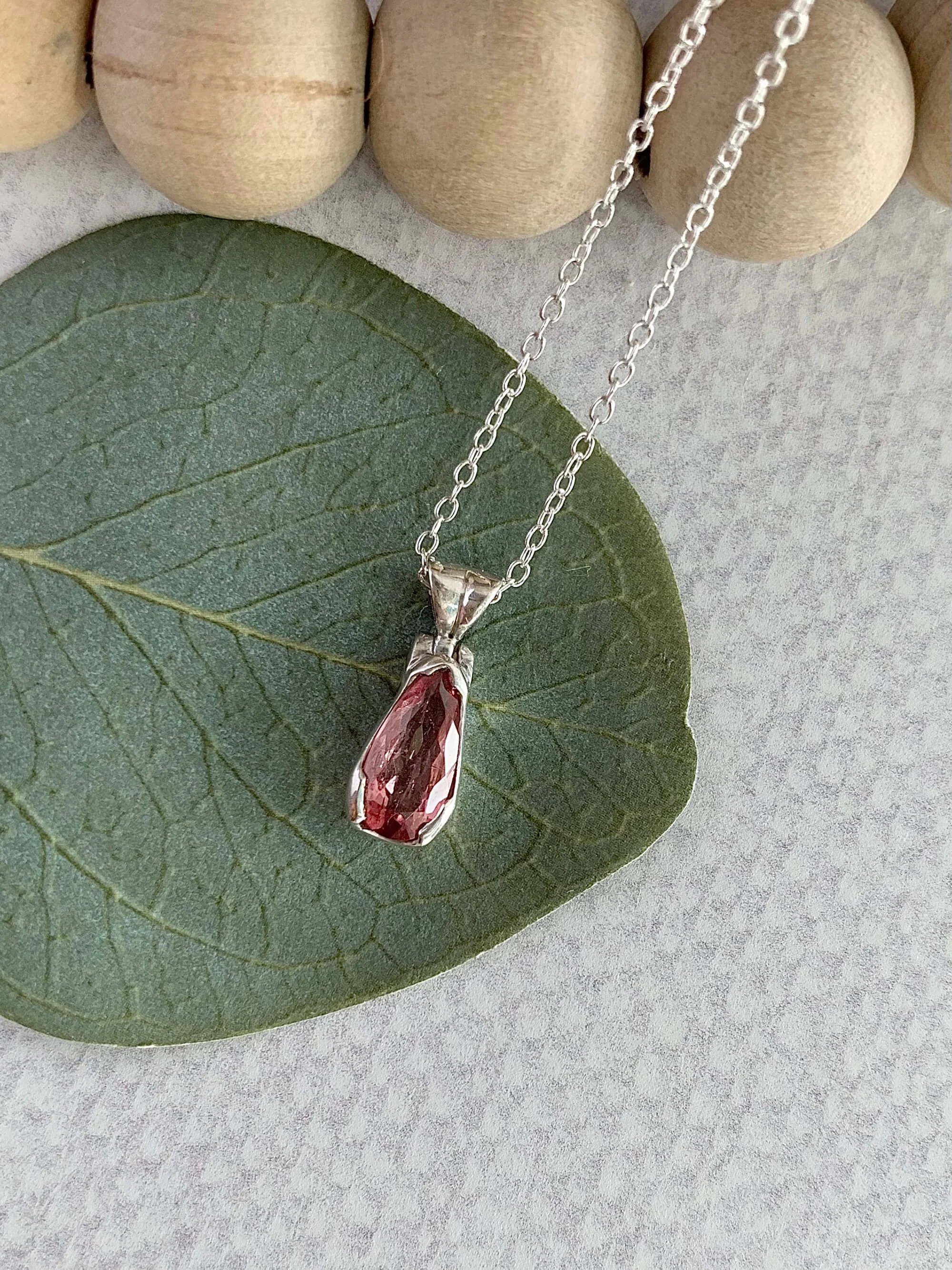 Pink Tourmaline Silver Necklace Albuquerque Jewelry Stores Ooh! Aah! Jewelry New Mexico ABQ