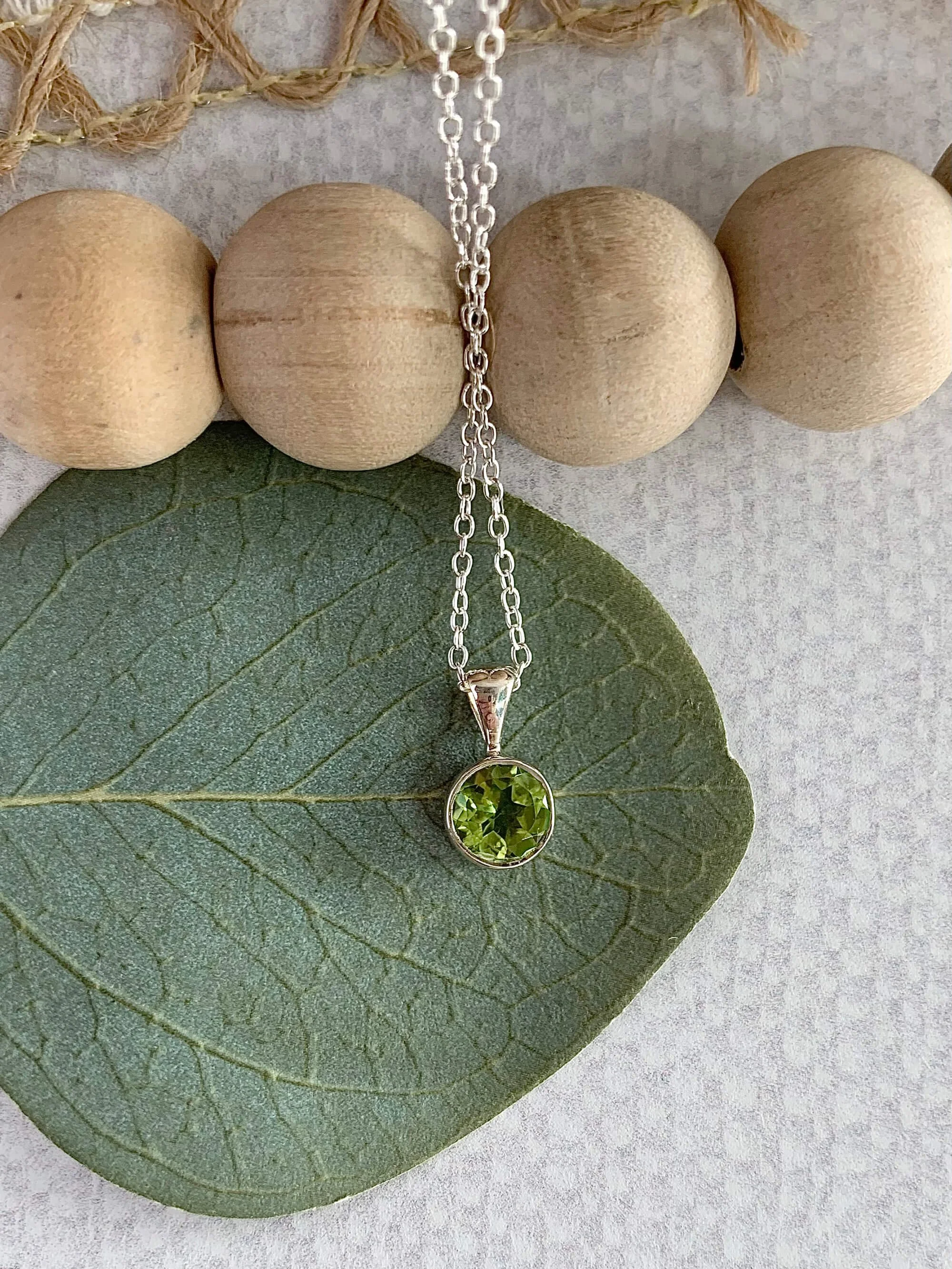 Lofty Peridot Silver Necklace