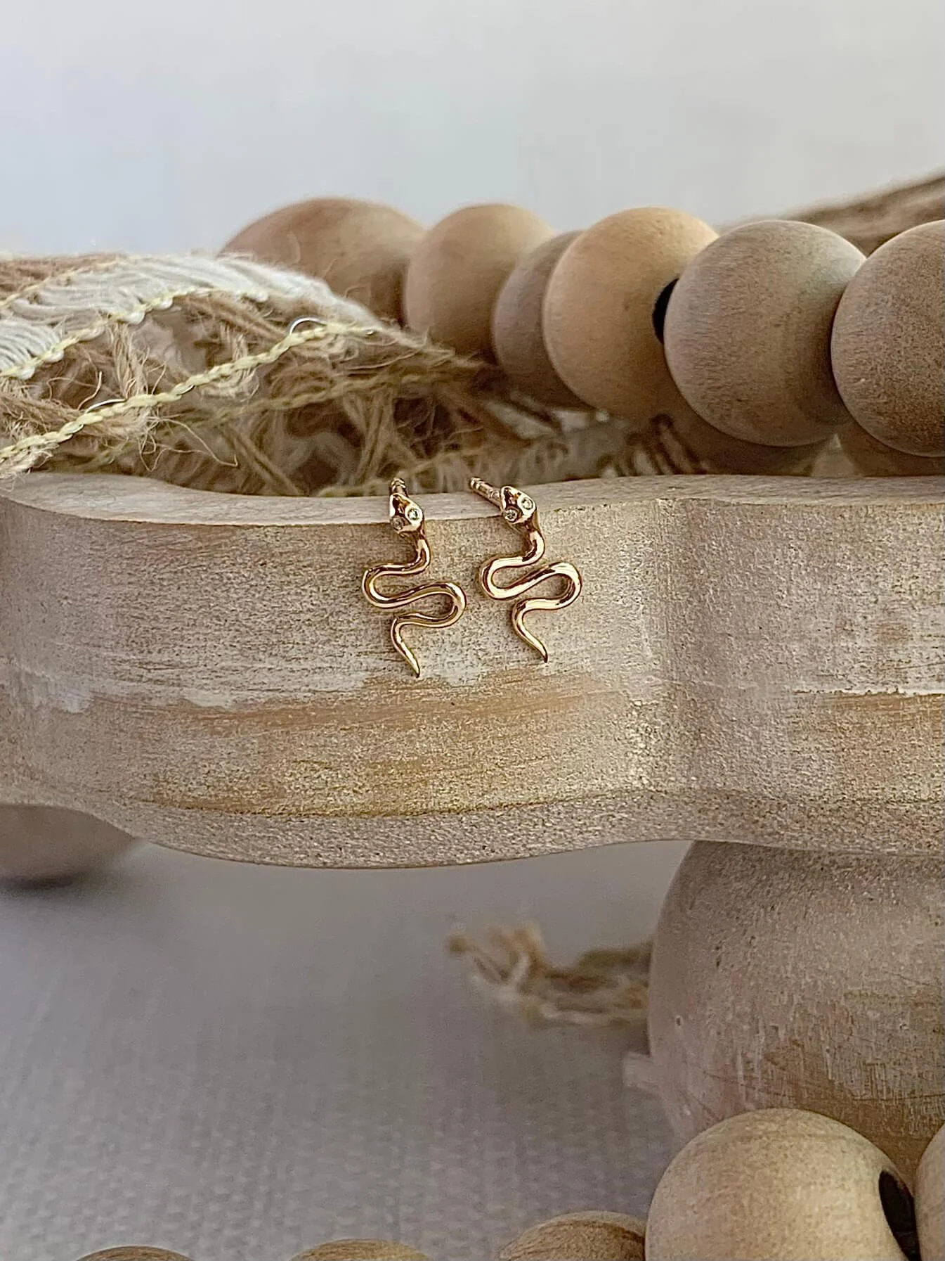 Basilisk Diamond 14k Yellow Gold Stud Earrings