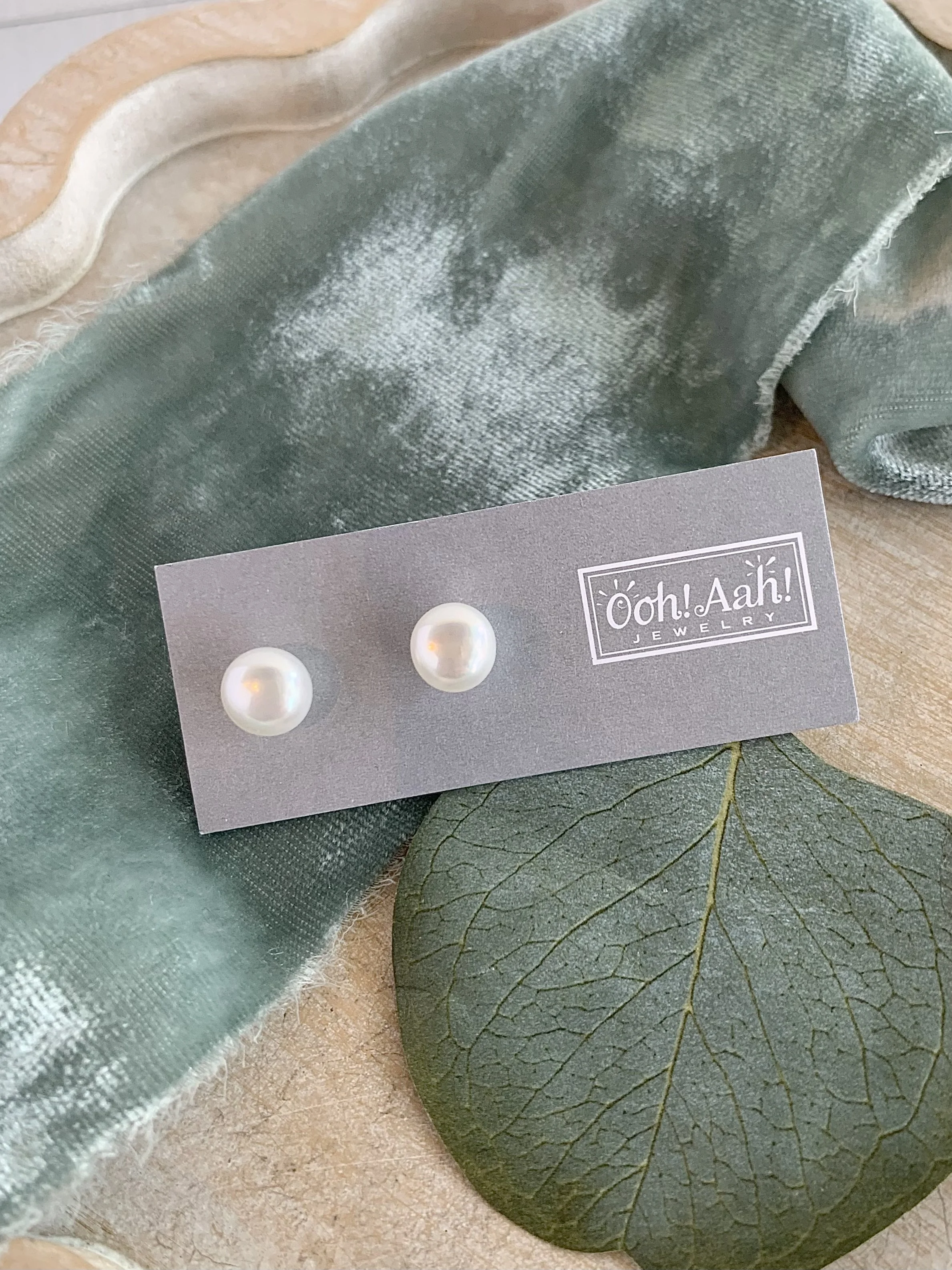 Classic Freshwater Pearl Silver Studs