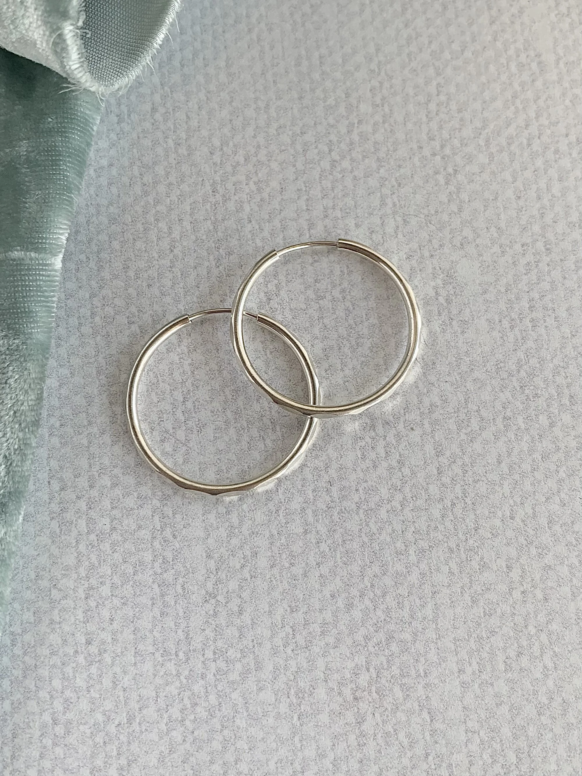 Faceted Silver Hoop Earrings from  Albuquerque Jewelry Stores Ooh! Aah! Jewelry New Mexico ABQ