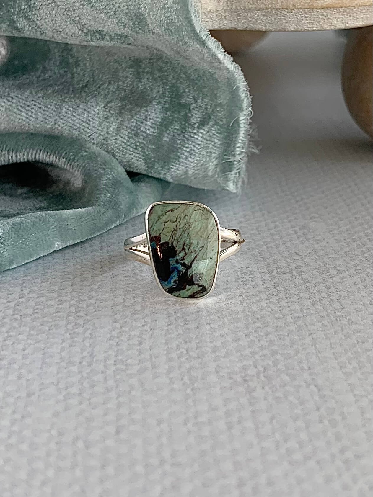 Inner Vision Azurite Silver Ring