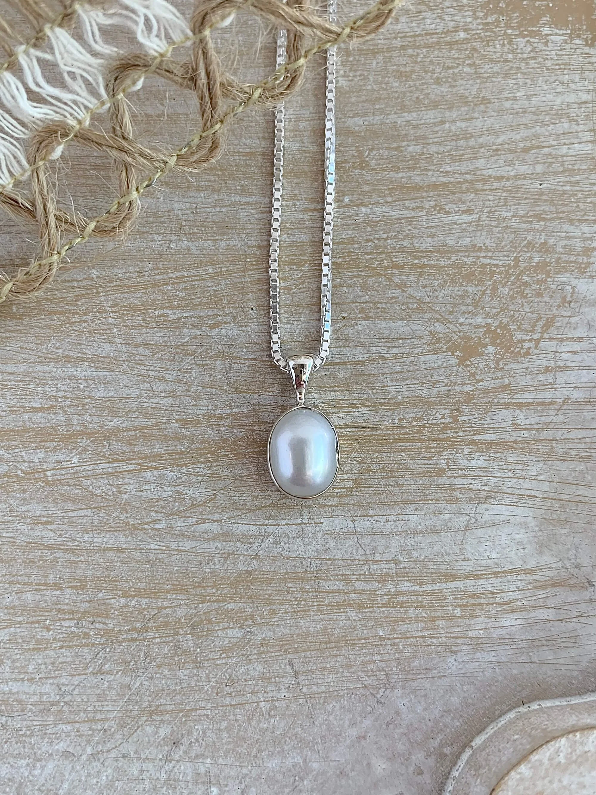 Sweet Freshwater Pearl Silver Necklace