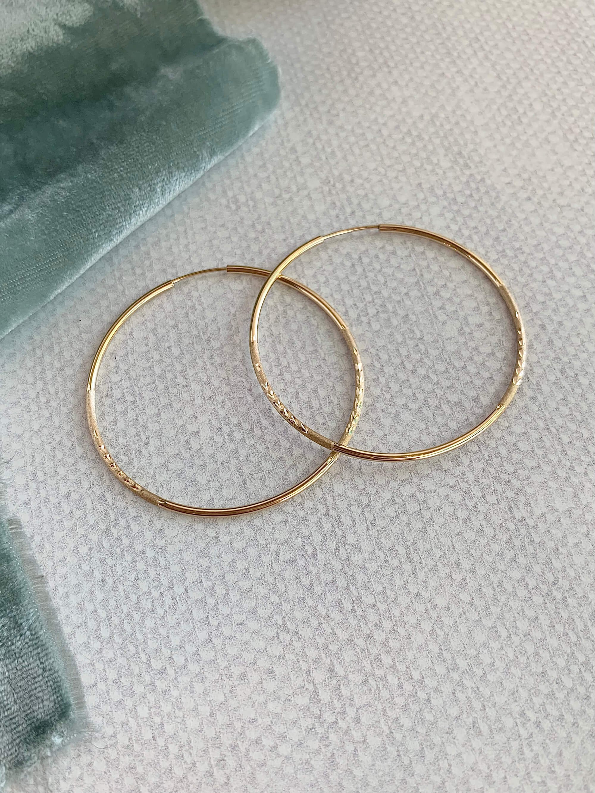 Still Rockin It 45mm 14k Yellow Gold Hoops