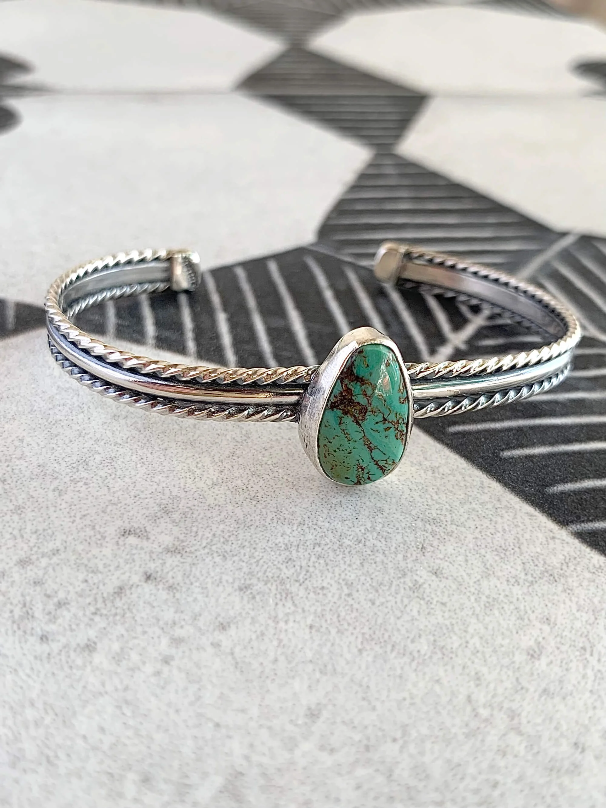 Shielding Turquoise Silver Cuff