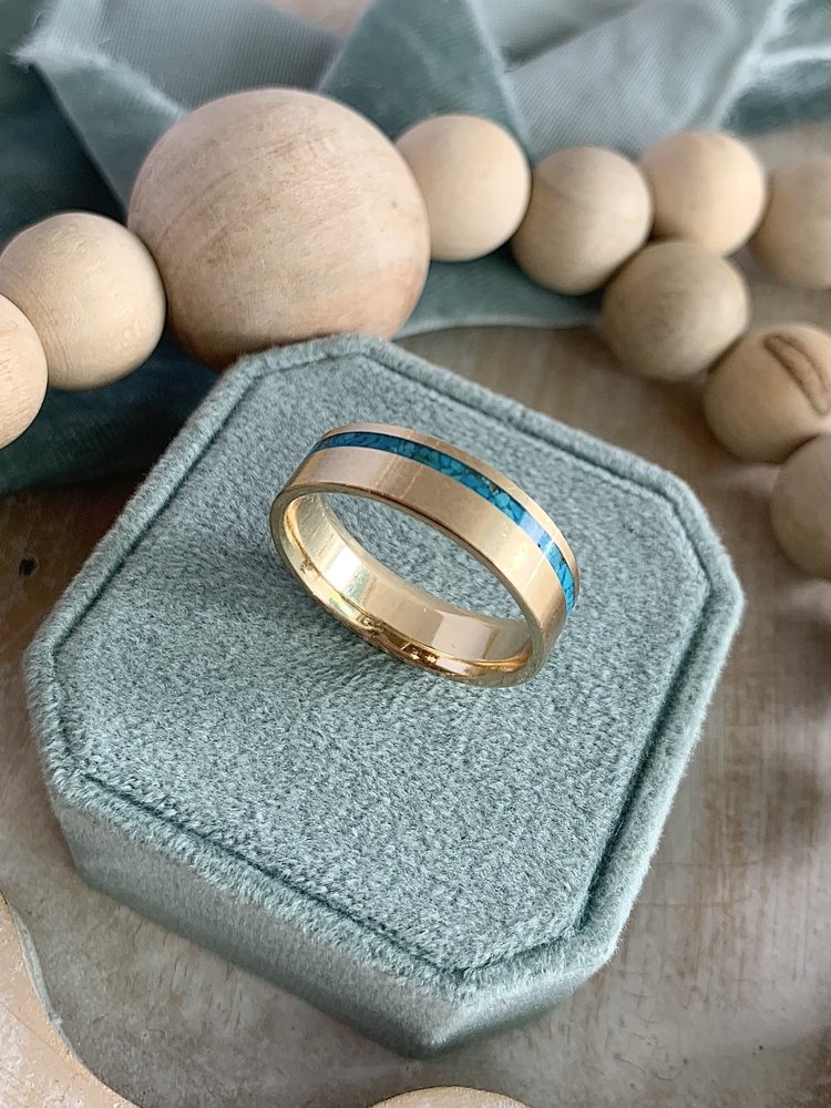 4mm Hand Forged 14k Yellow Gold Flat Wedding Band Ooh! Aah