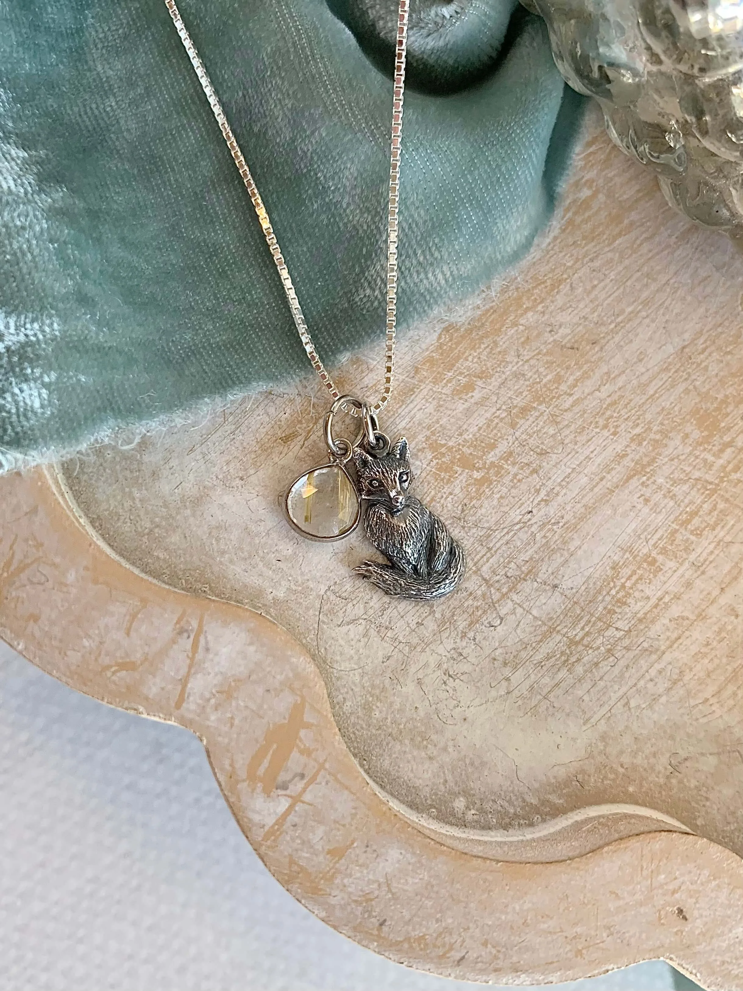 Foxy Babe Rutile Quartz Silver Necklace