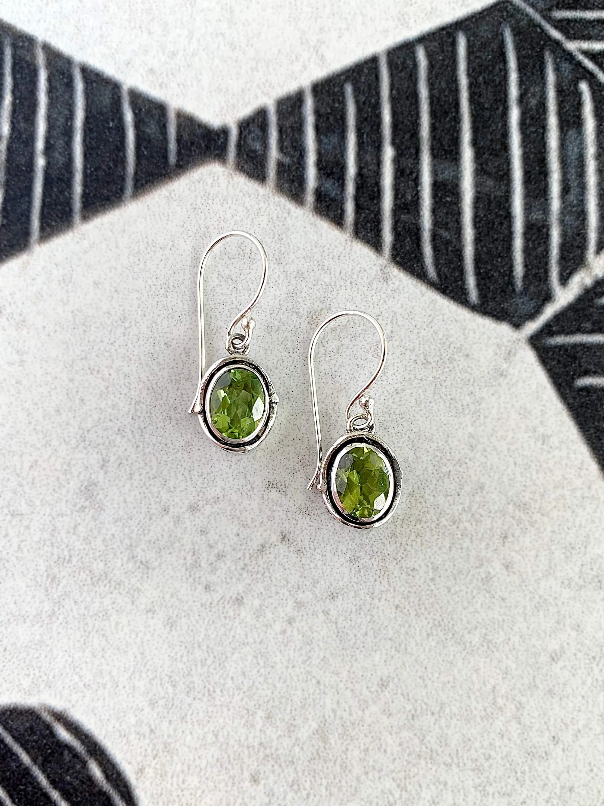 Proud Peridot Silver Earrings