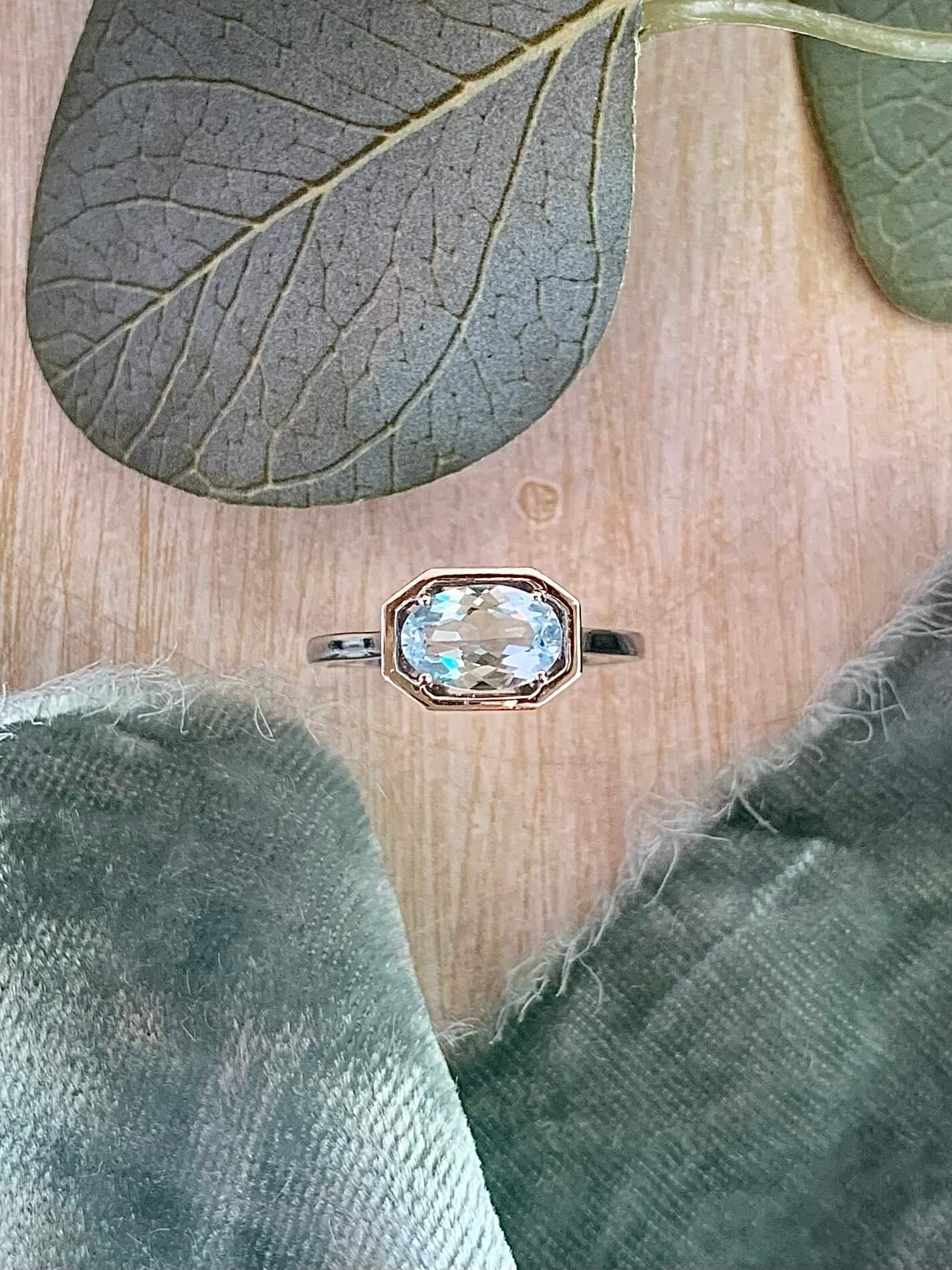Aquamarine 14k White Gold Engagement Ring Ooh Aah Jewelry Albuquerque New Mexico