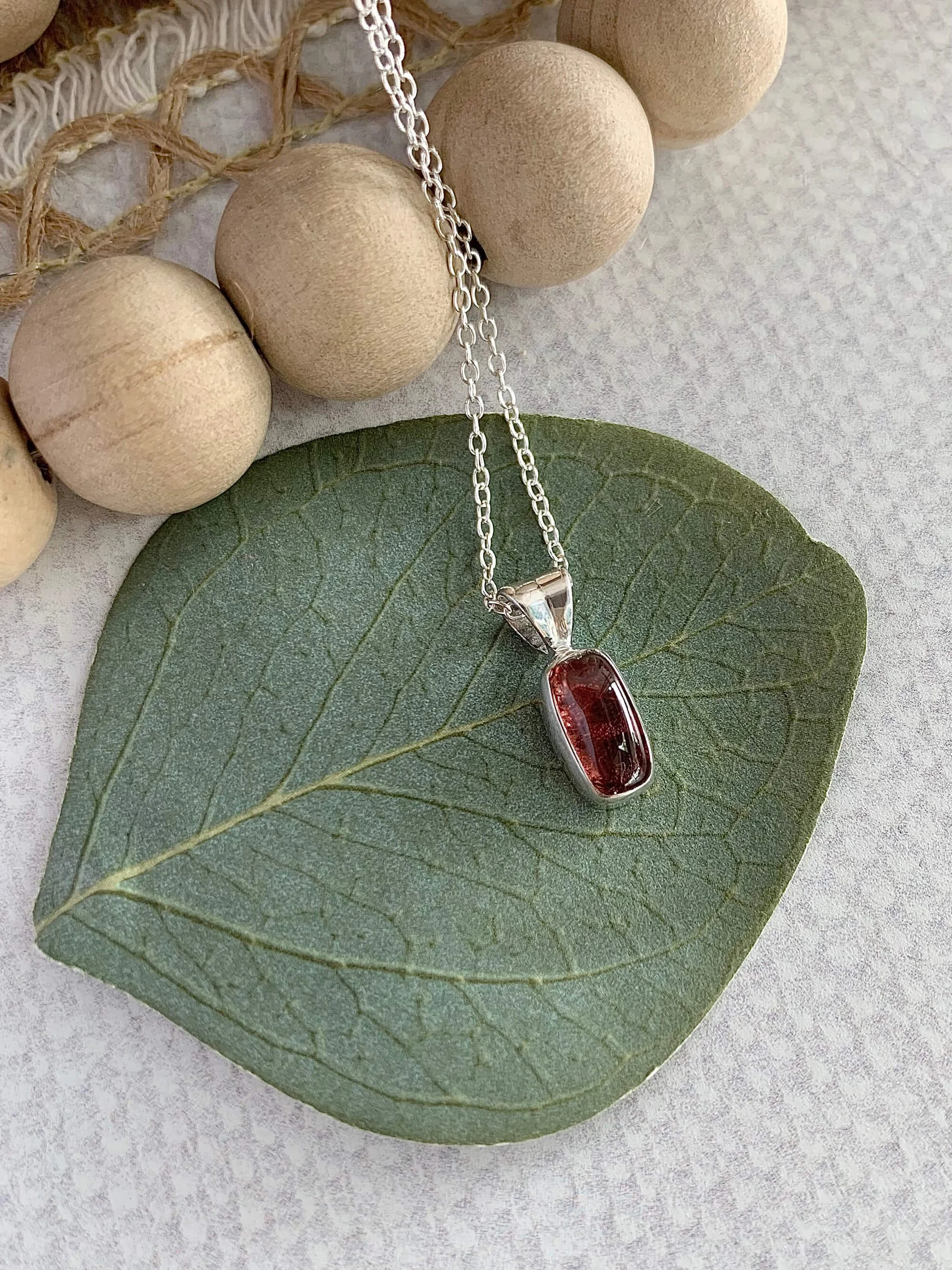 Compassionate Pink Tourmaline Silver Necklace