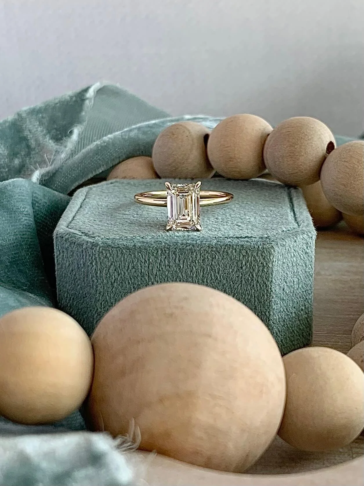 Bridget 2.0 Carat Emerald Cut Lab Diamond Solitaire 14k Yellow Gold Engagement Ring Ooh Aah Jewelry Albuquerque