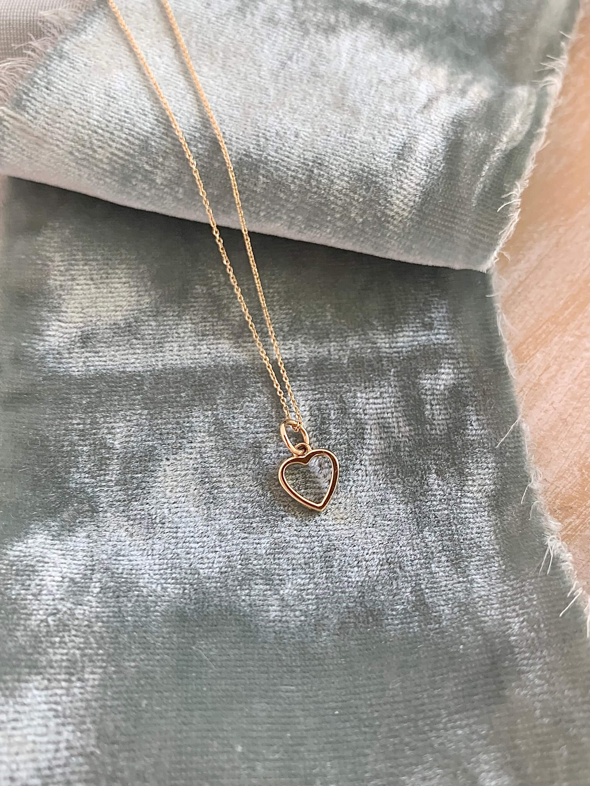 Open Heart 14k Yellow Gold Necklace