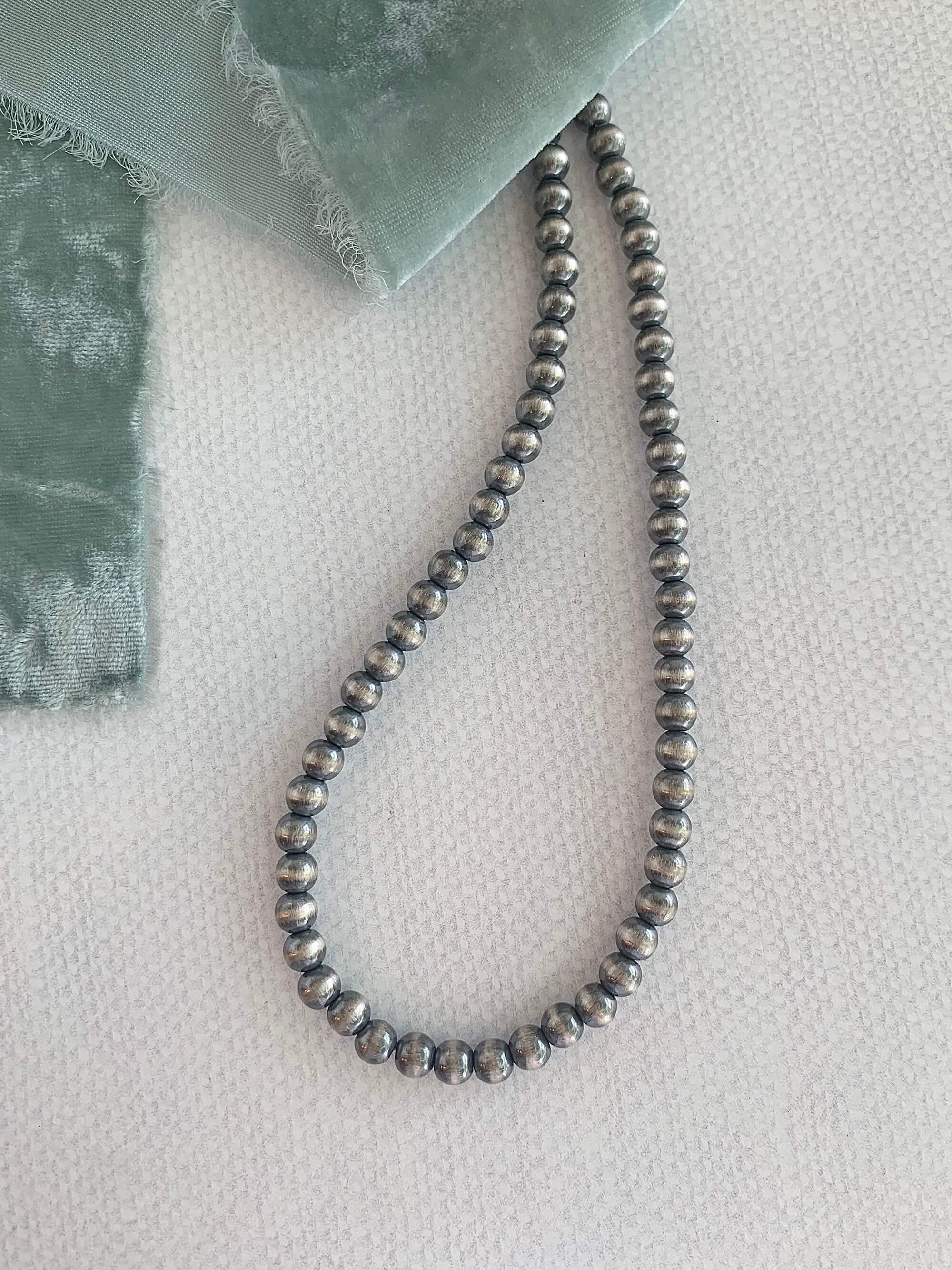 6mm Navajo Pearl 14 Inch Necklace