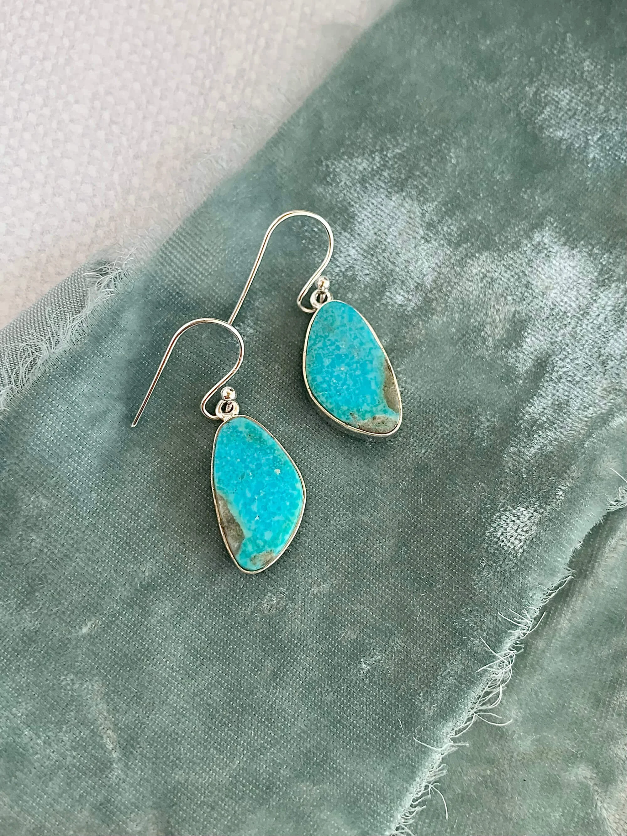 Spiritual Bridge Turquoise Silver EarringsSpiritual Bridge Turquoise Silver Earrings