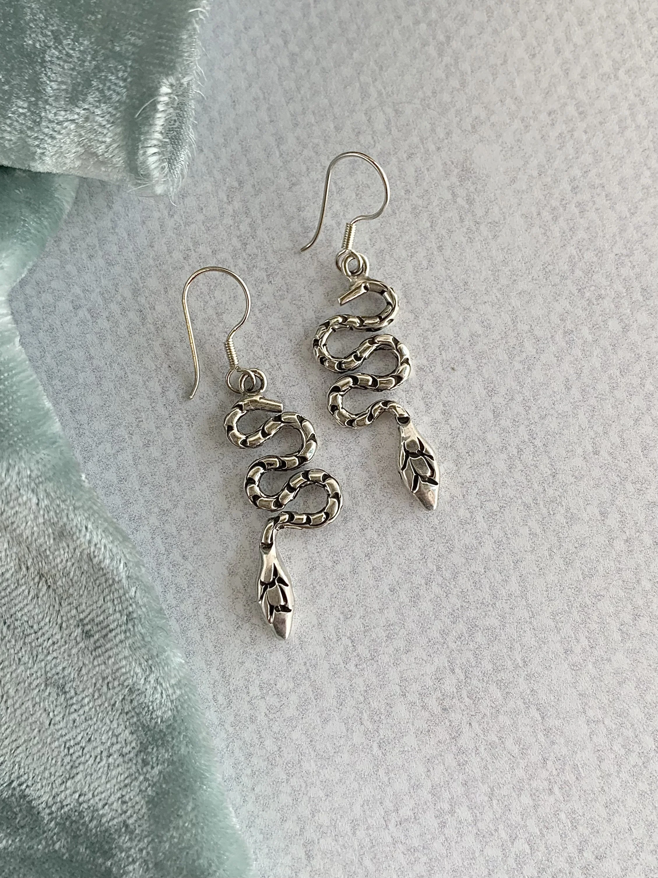 Serpents Kiss Silver Earrings