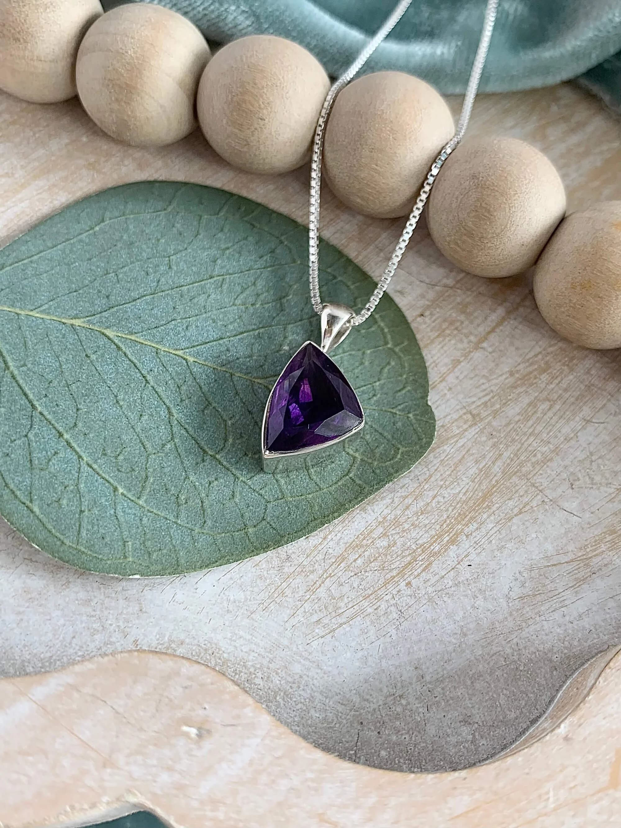Protective Amethyst Silver Necklace