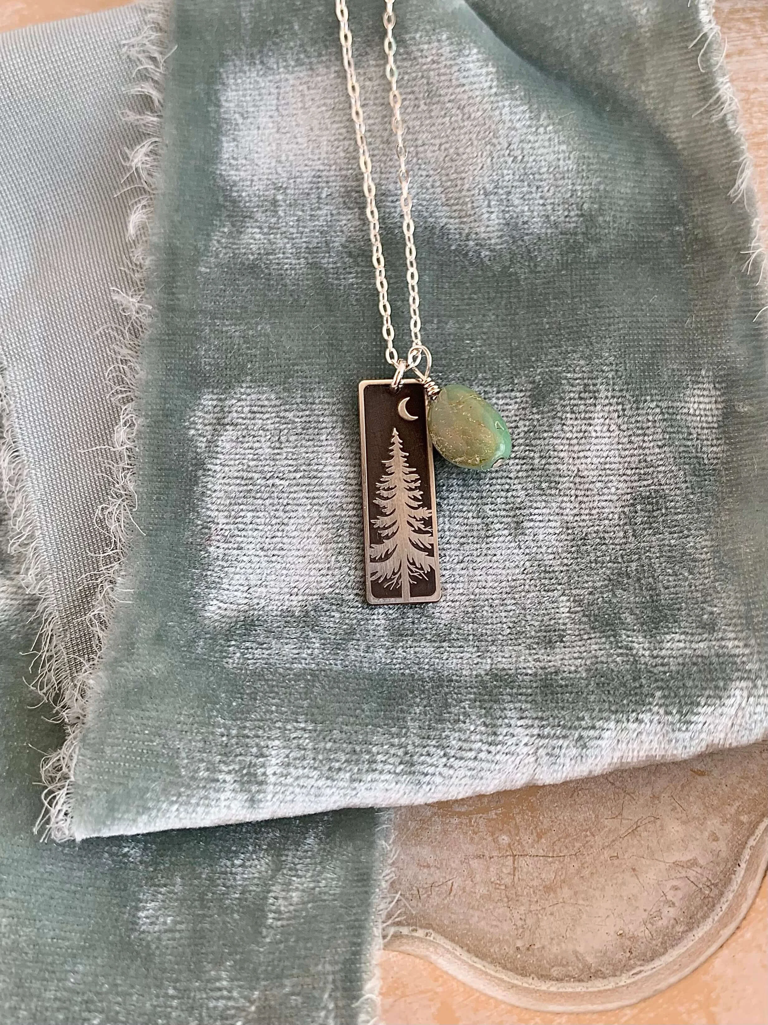 Jemez Ponderosa Turquoise Silver Necklace