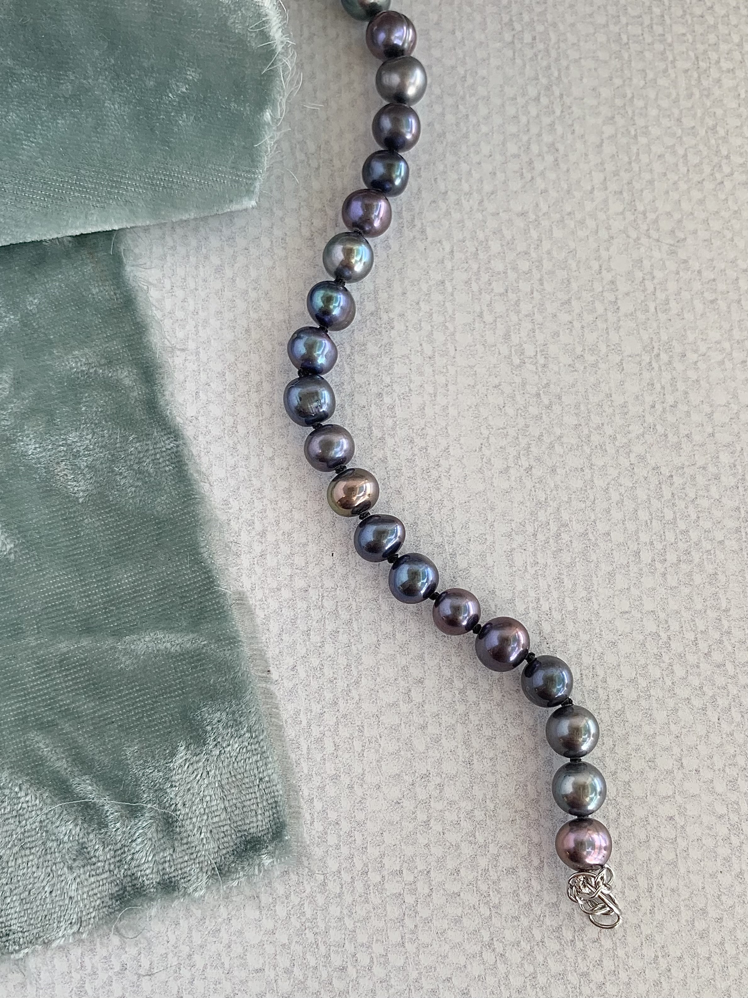 Peacock Freshwater Pearl Silver Bracelet