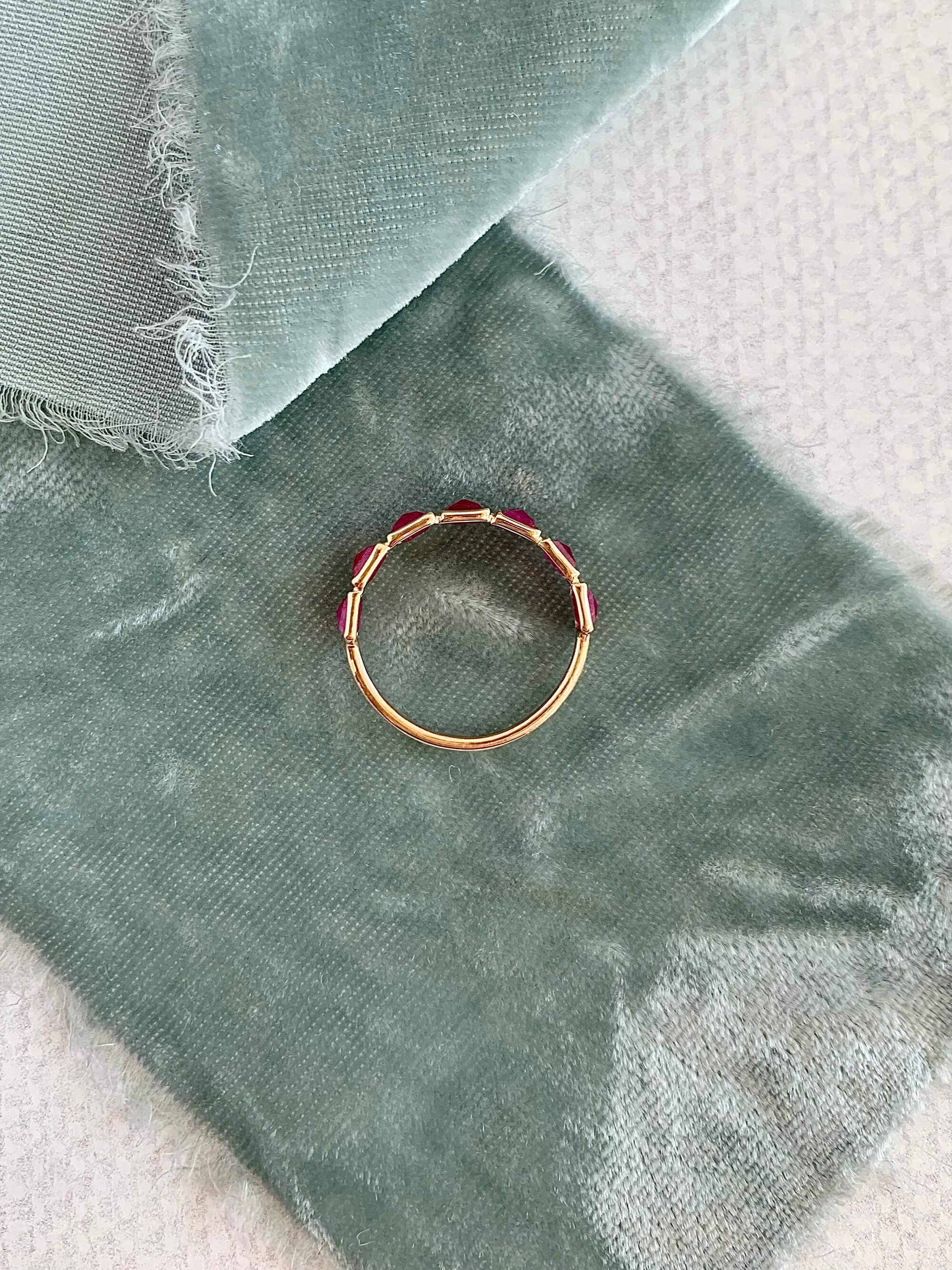 Juicy Ruby 14k Yellow Gold Stack Ring