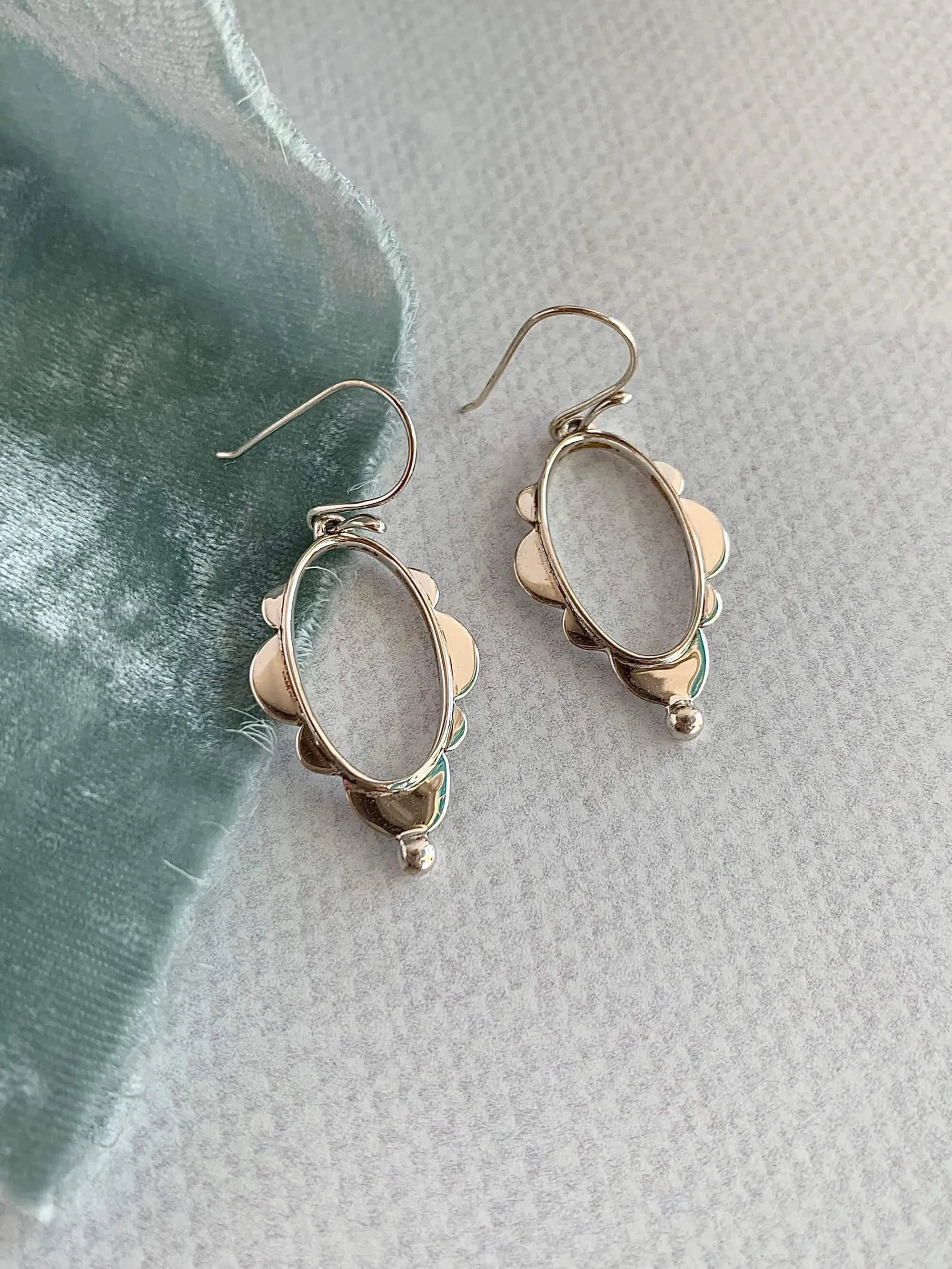 Open Leafy Silver Earrings