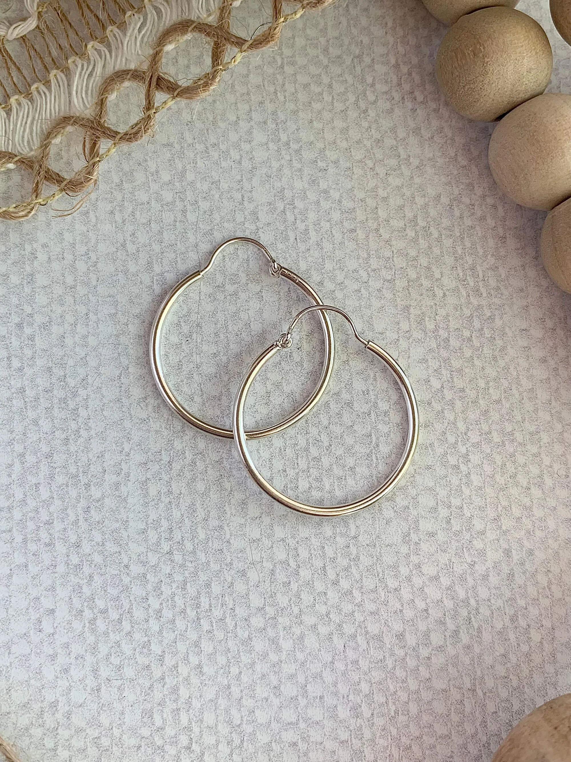 Everyday Slim Silver Hoops