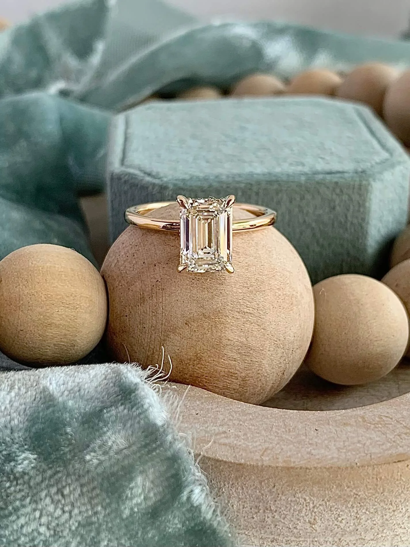 Bridget 2.0 Carat Emerald Cut Lab Diamond Solitaire 14k Yellow Gold Engagement Ring Ooh Aah Jewelry Albuquerque