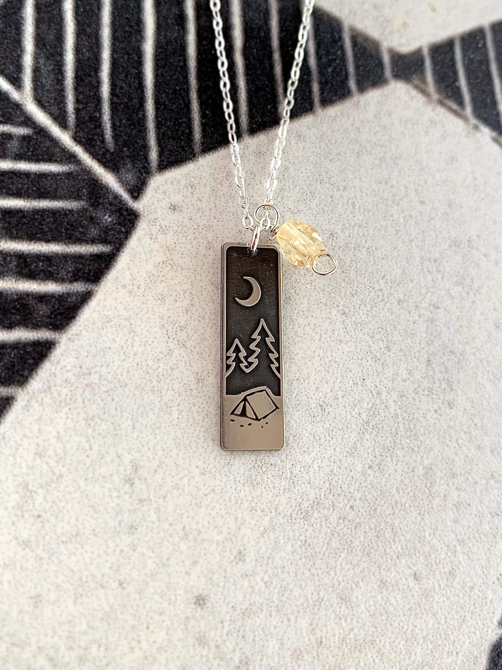 Jemez Campsite Citrine Silver Necklace