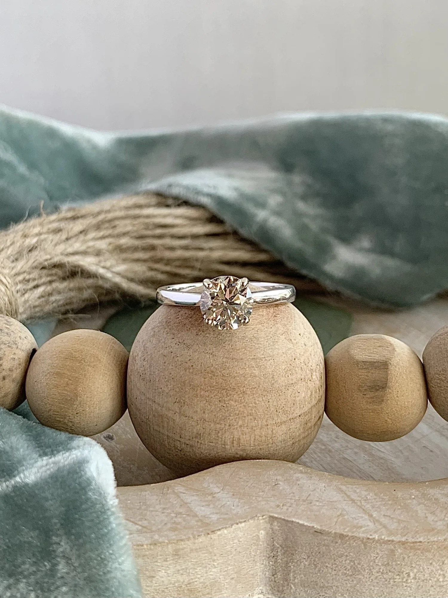 Amandine Carat Pale Champagne Diamond 14k White Gold