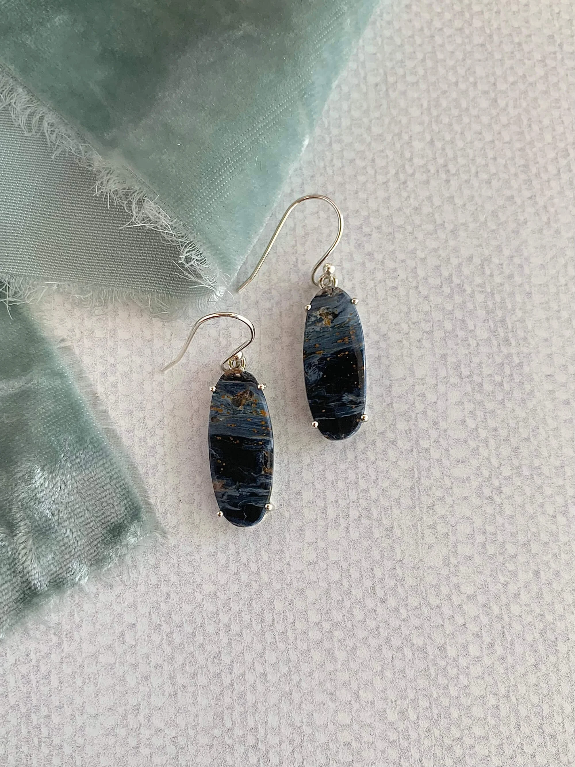 Dreamland Pietersite Silver Earrings