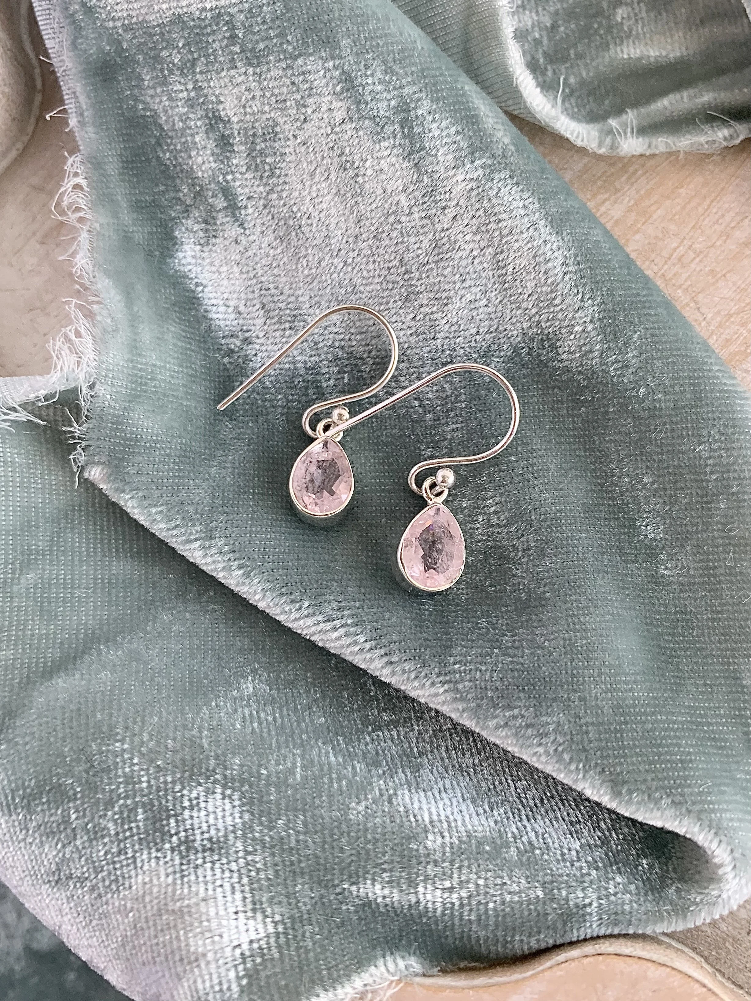 Self Love Morganite Silver Earrings