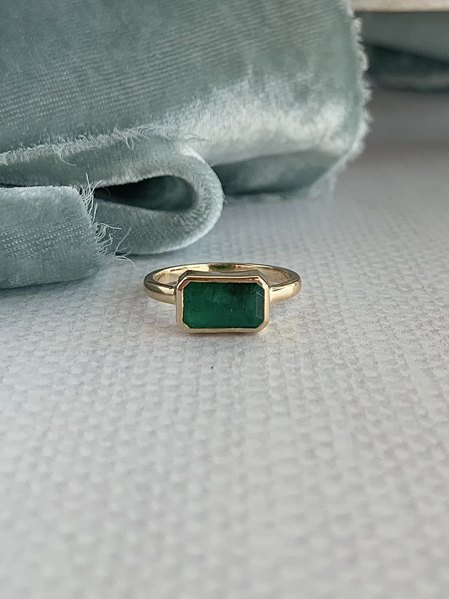 Inner Goddess Emerald 14k Yellow Gold Ring