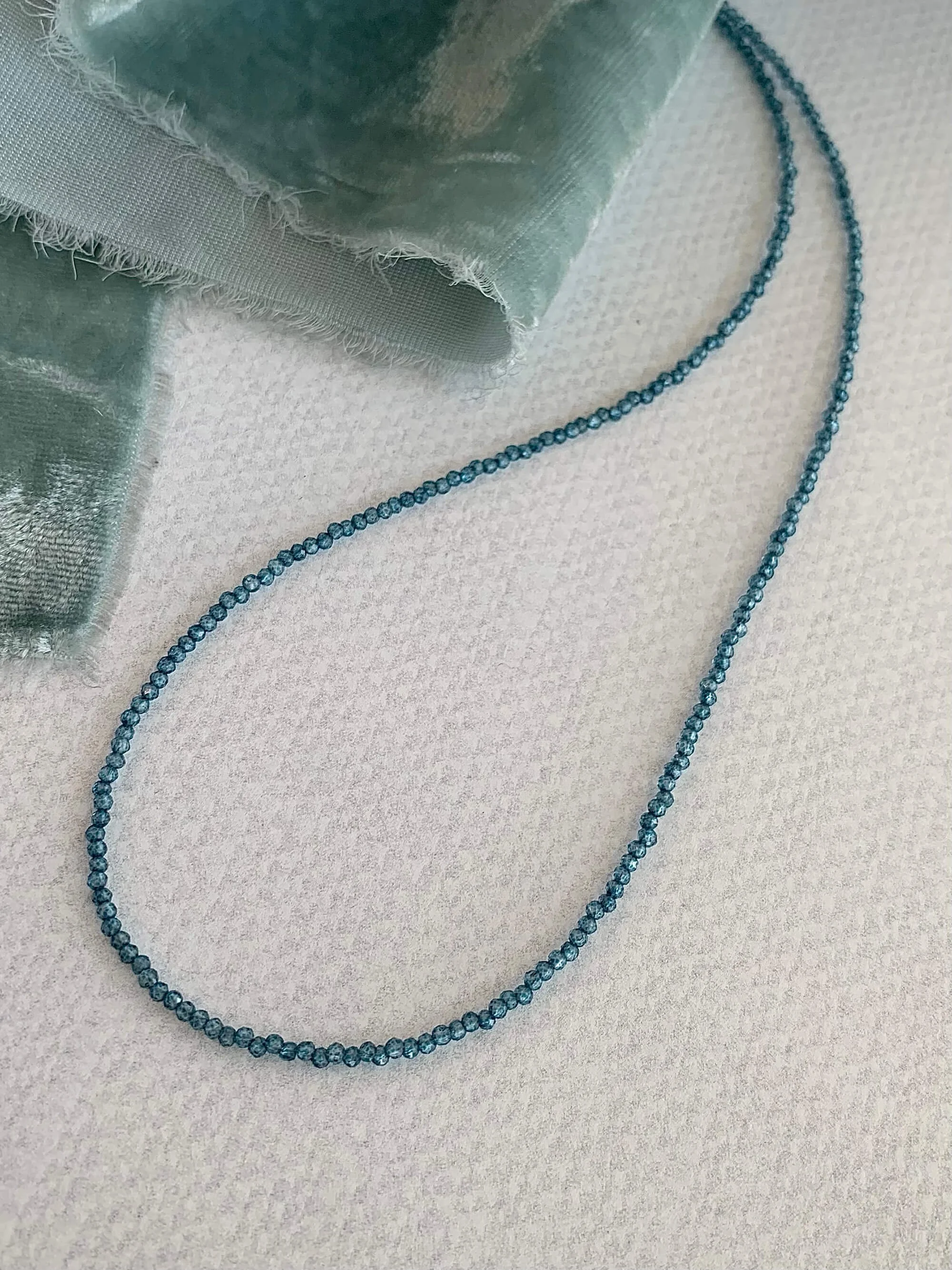Dainty London Blue Topaz Silver Strand