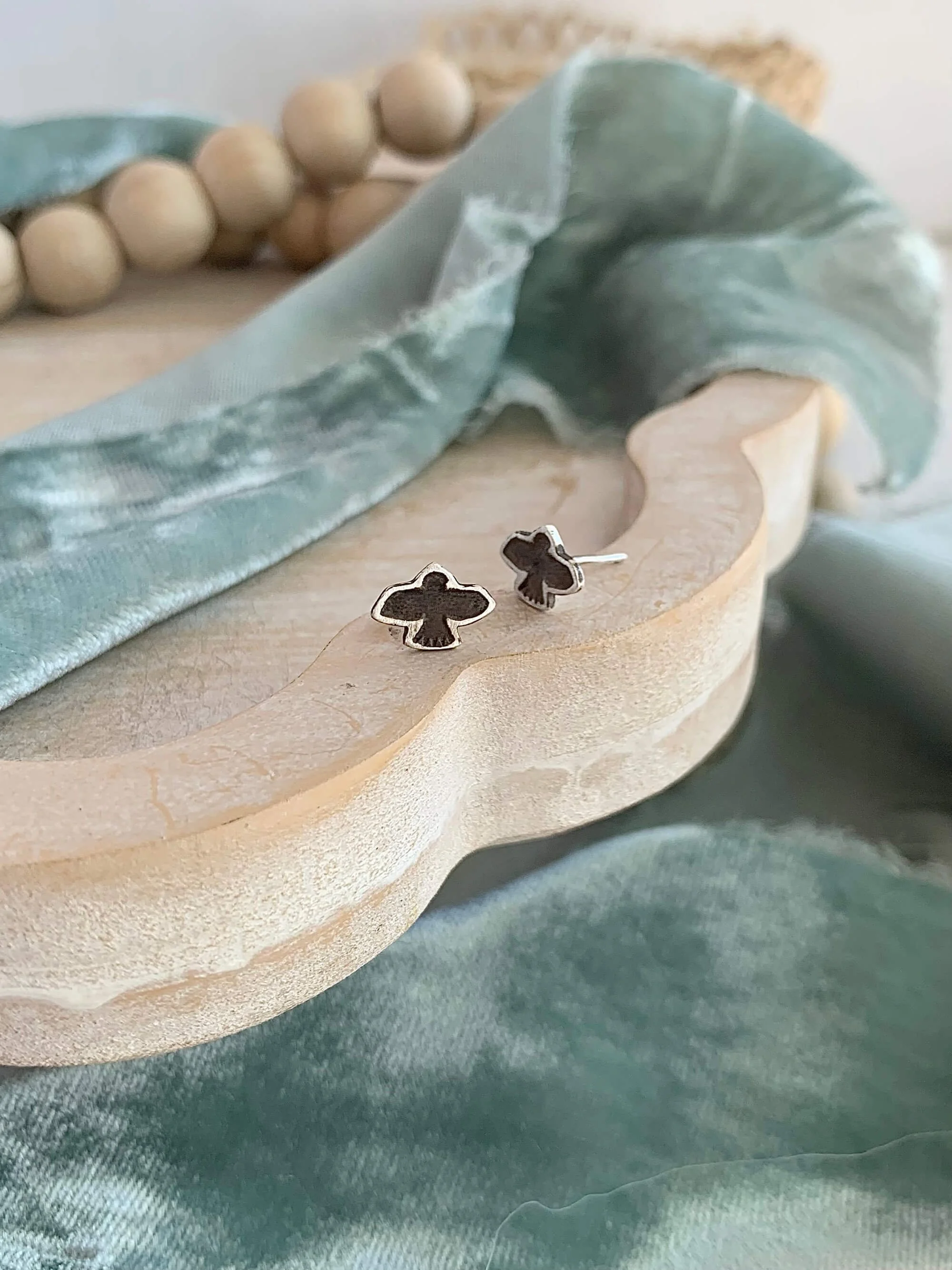 Mini Soar Silver Post Earrings