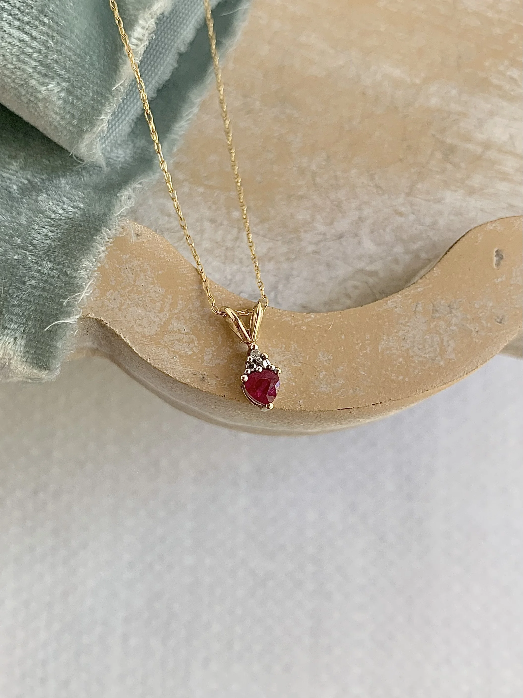 Sweetheart Diamond 14k Yellow Gold Necklace