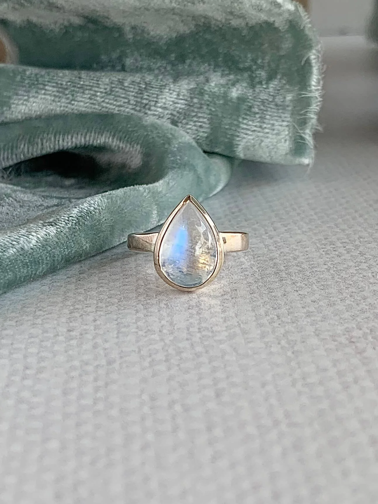Manifesting Rainbow Moonstone Silver Ring