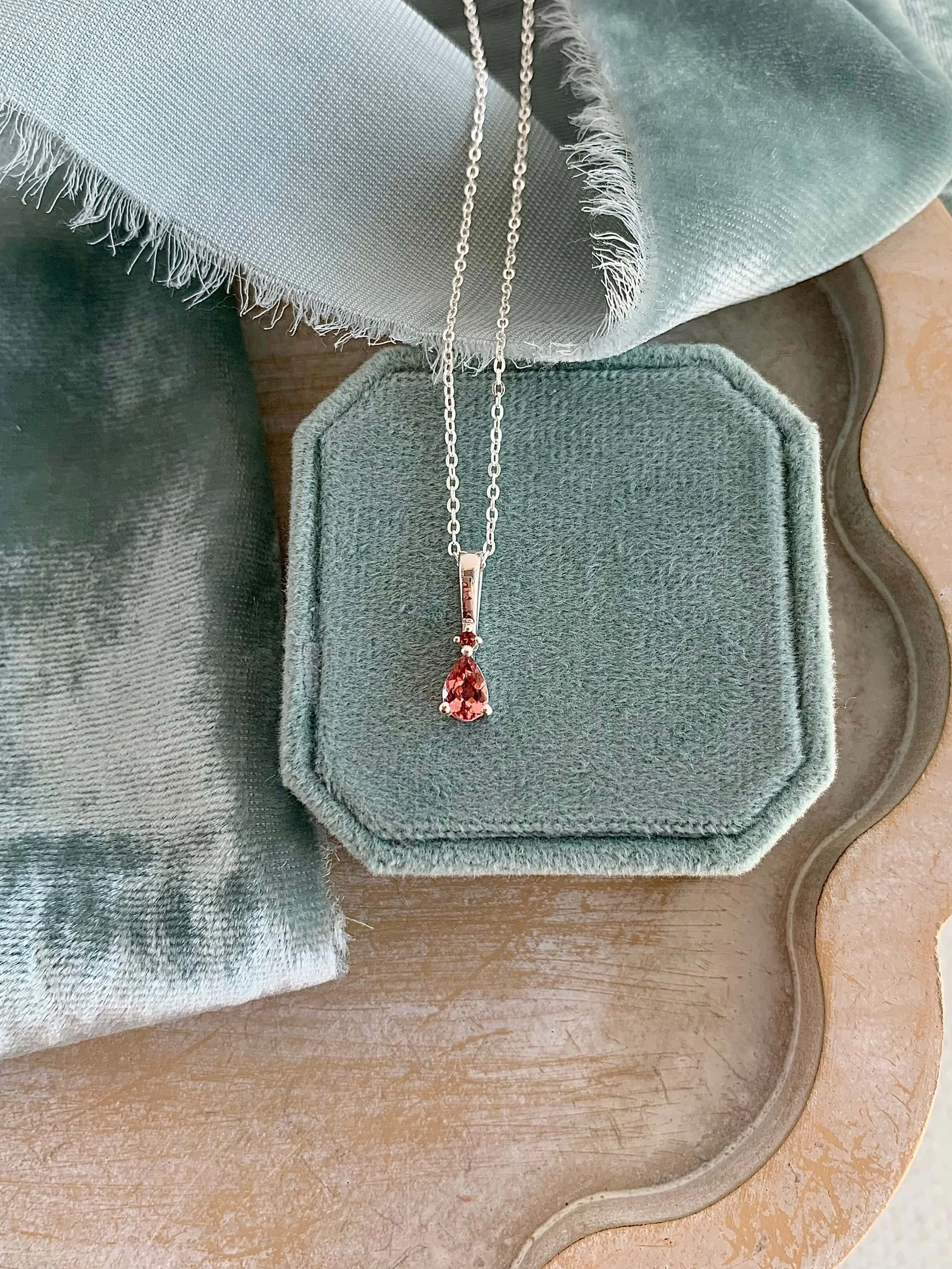 Sweet Tourmaline Silver Necklace