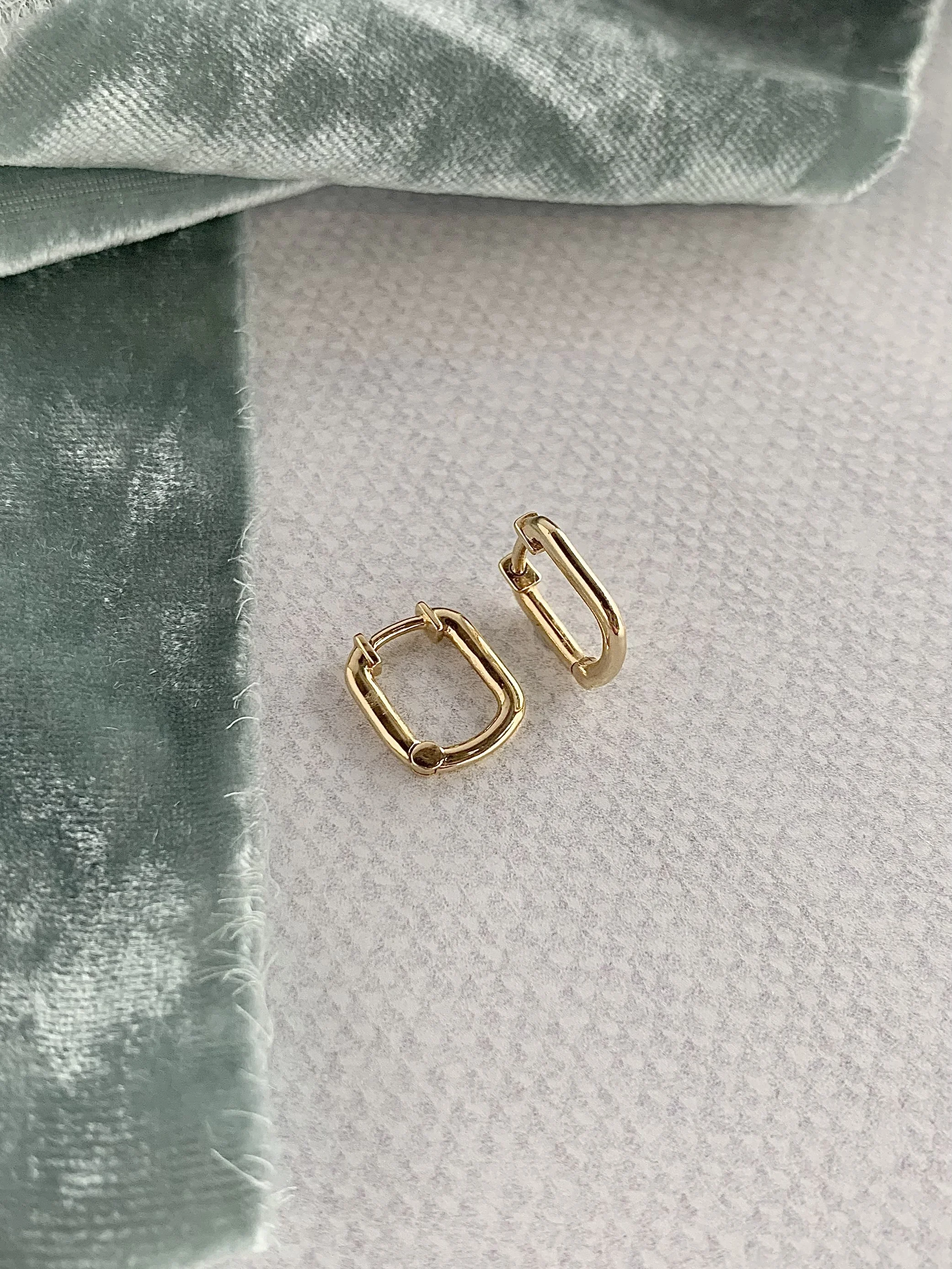 Haymaker Huggie 14k Yellow Gold Hoops
