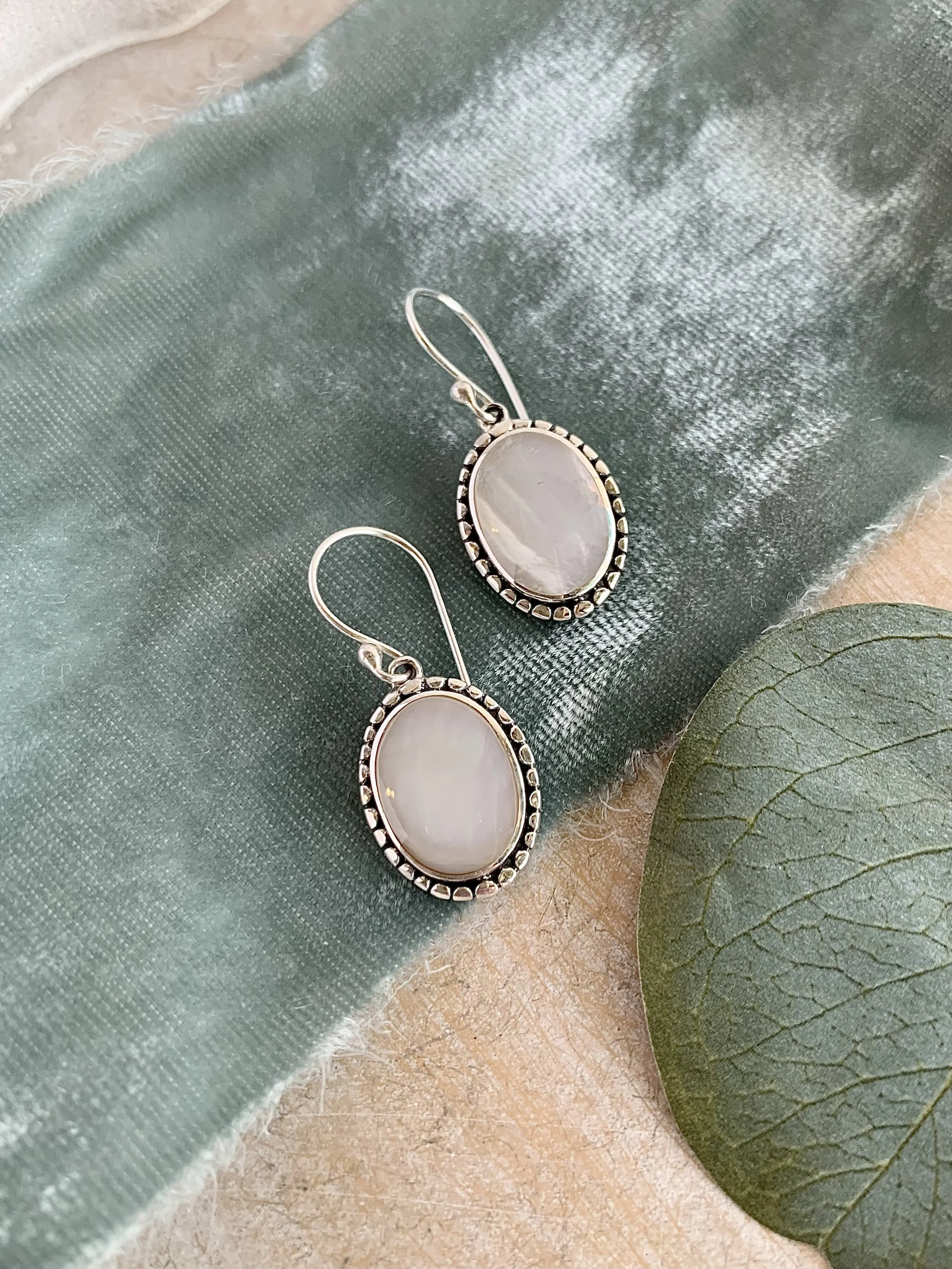 Mother of Pearl Silver Earrings