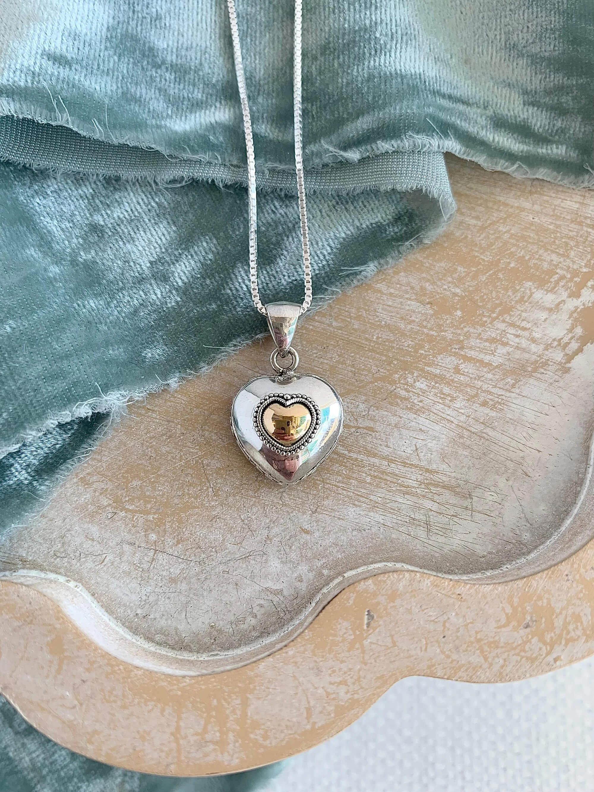 True Love Heart Mixed Metal Necklace