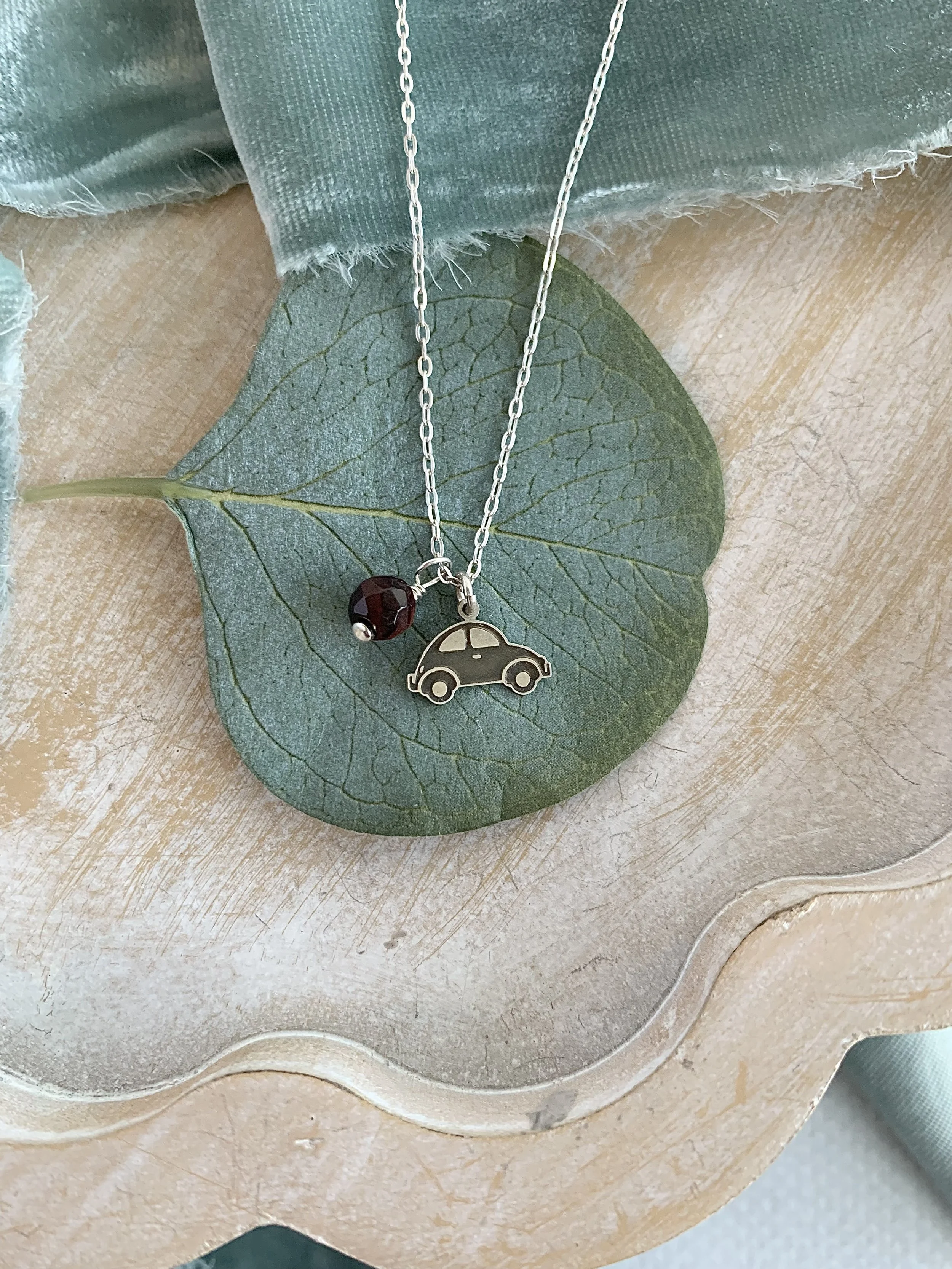 Beep Beep Tiger's Eye Silver Necklace