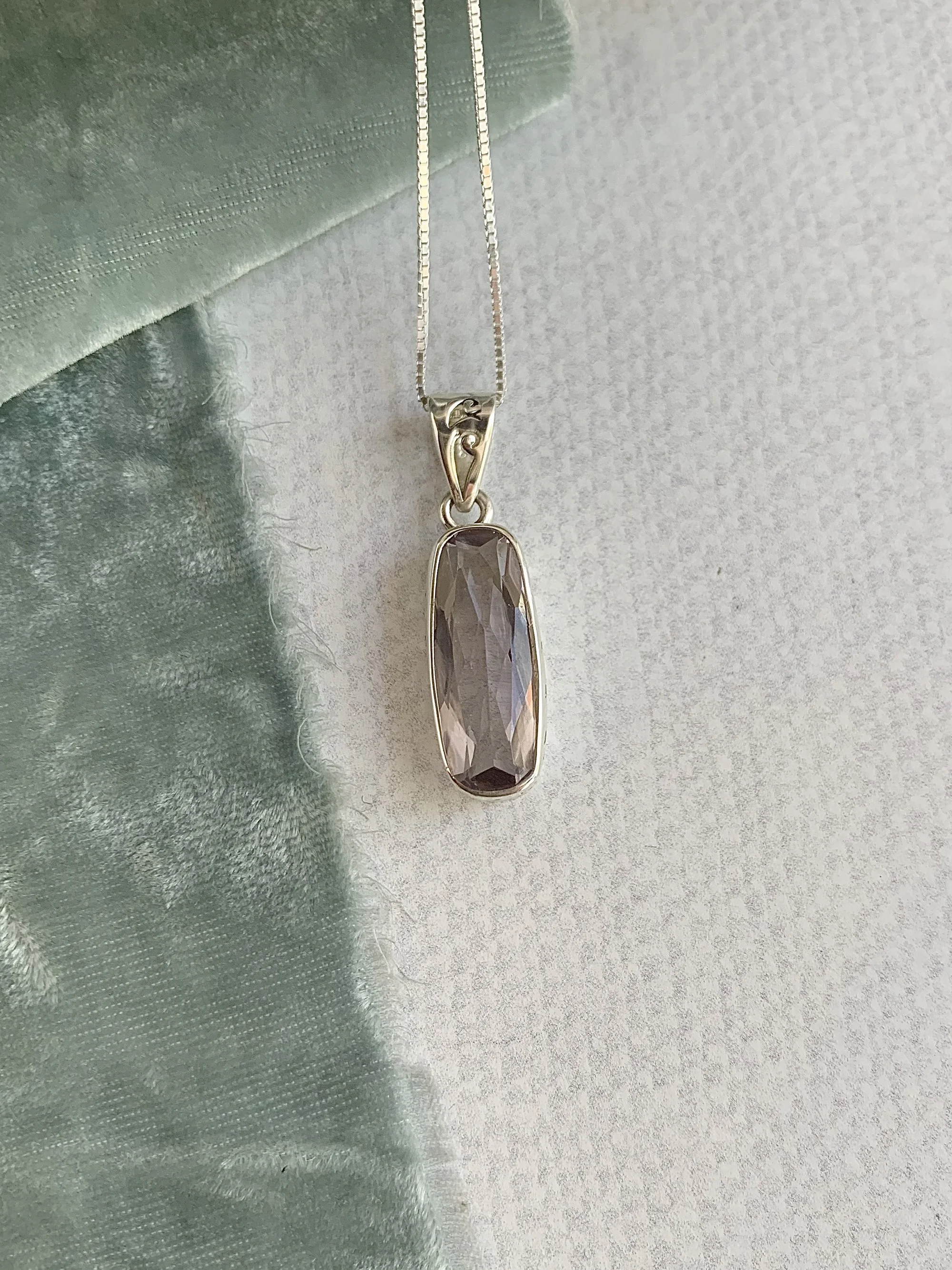 Lavender Amethyst Silver Necklace