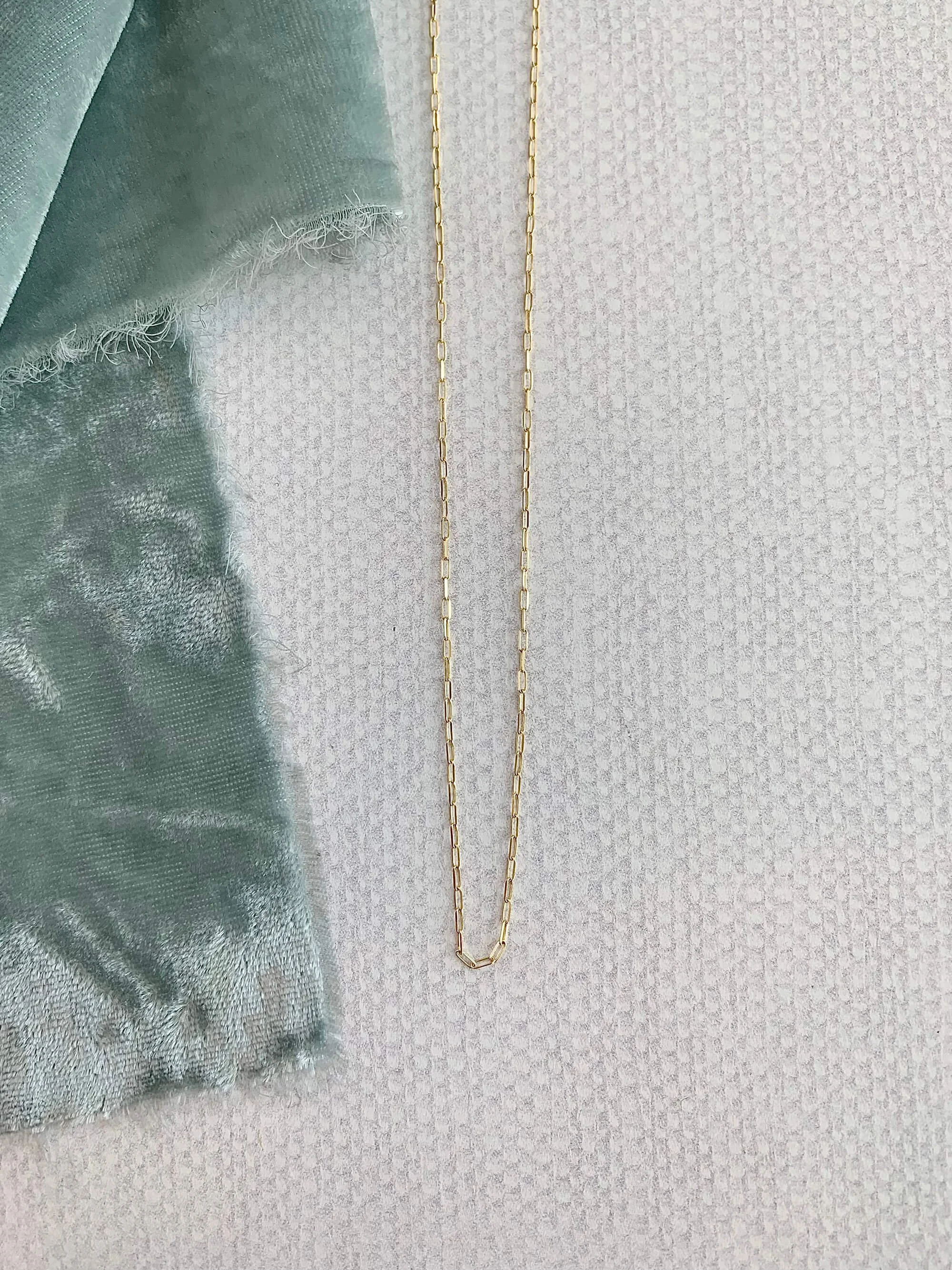 Dainty Paperclip 14k Yellow Gold Chain